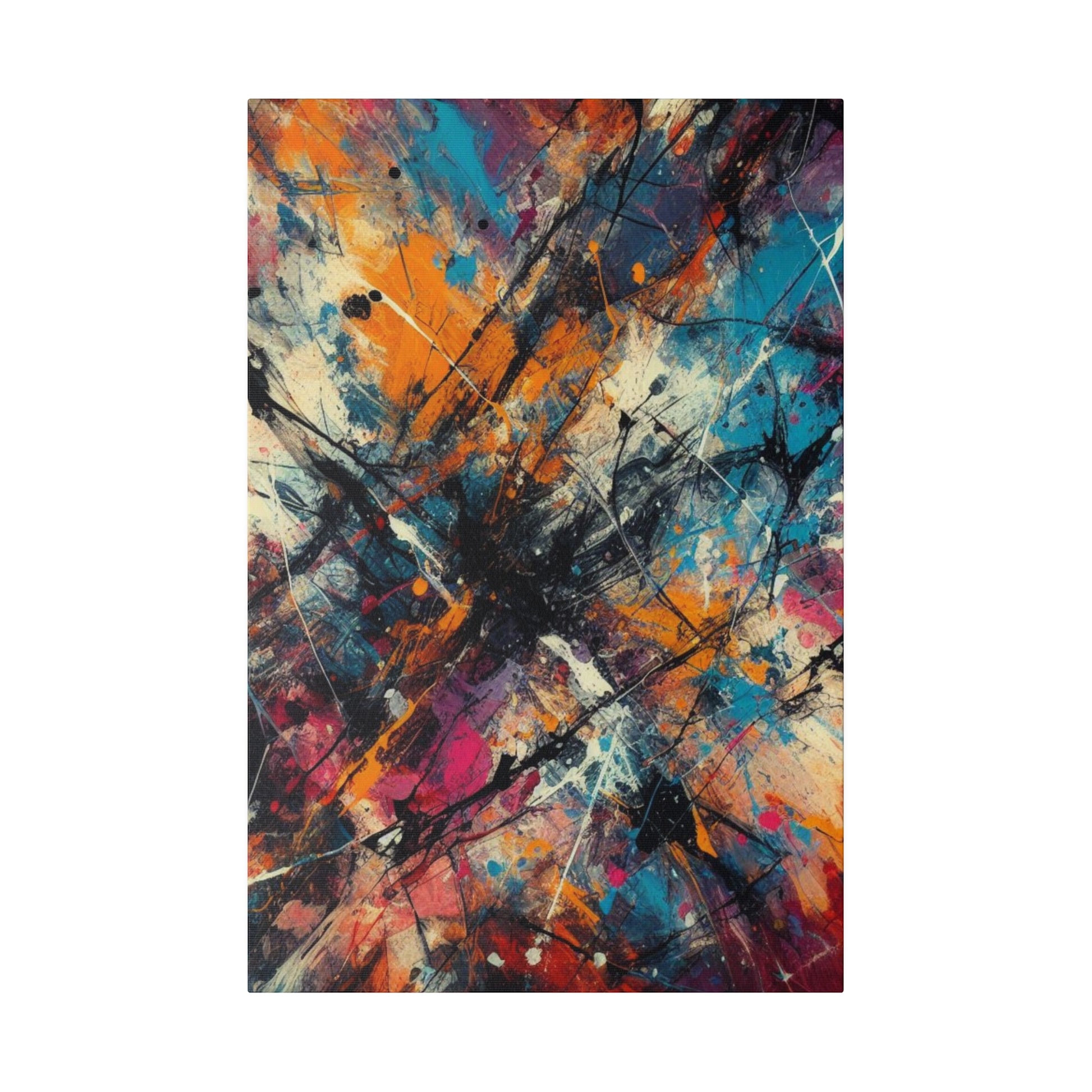 Electric Chaos Abstract Canvas Art Print - Paragon Prints