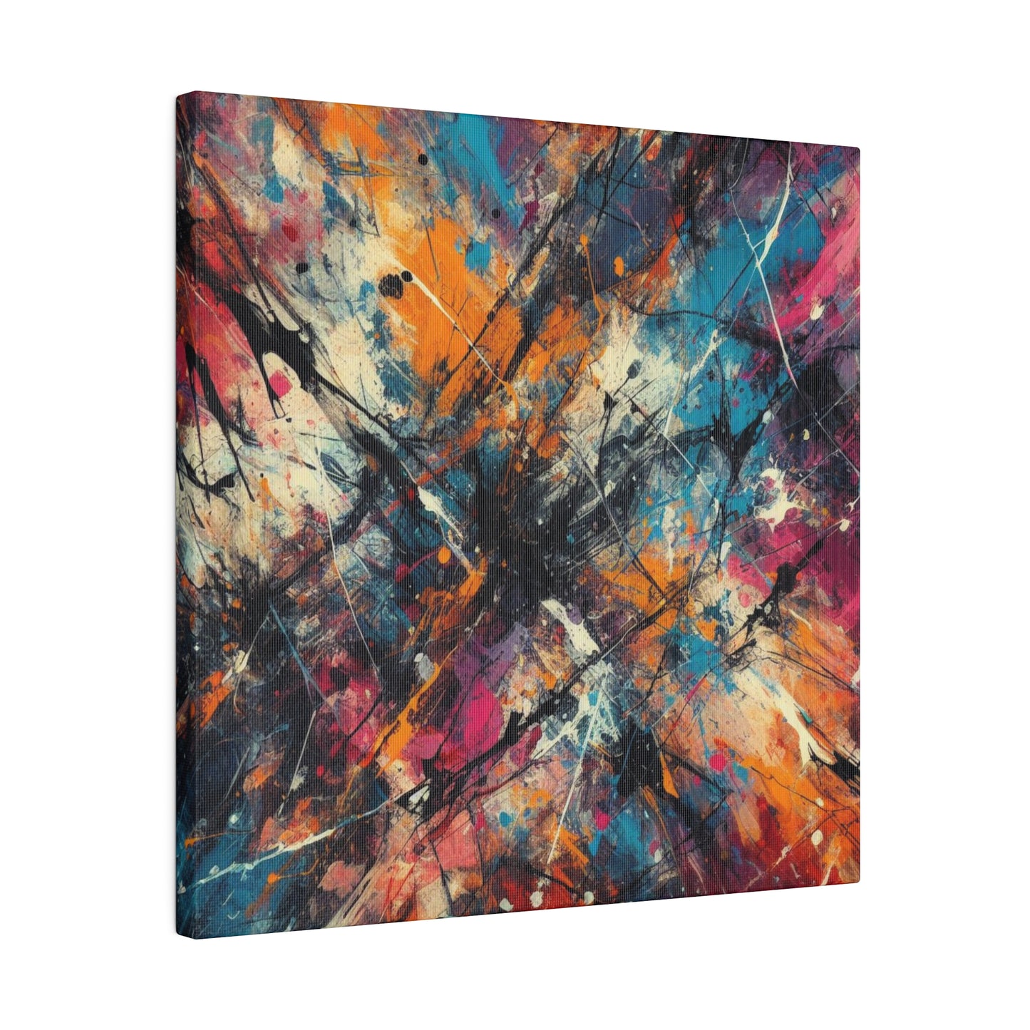 Electric Chaos Abstract Canvas Art Print - Paragon Prints