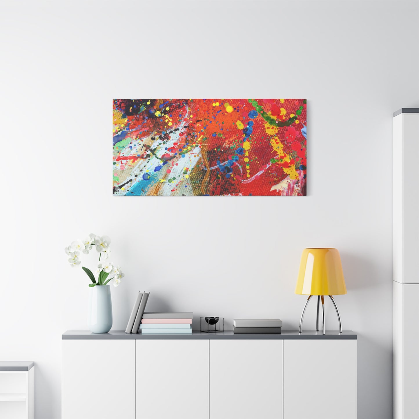 Spectrum In Motion Chaotic Abstract Art Canvas Print - Paragon Prints