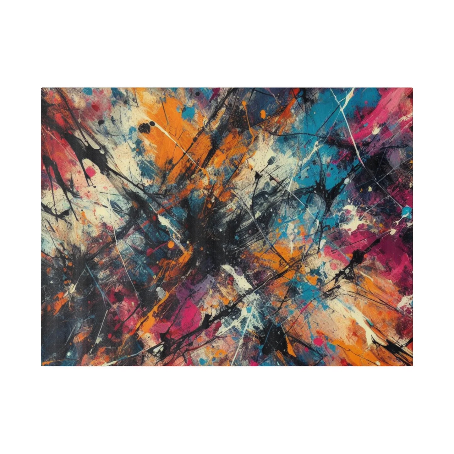 Electric Chaos Abstract Canvas Art Print - Paragon Prints