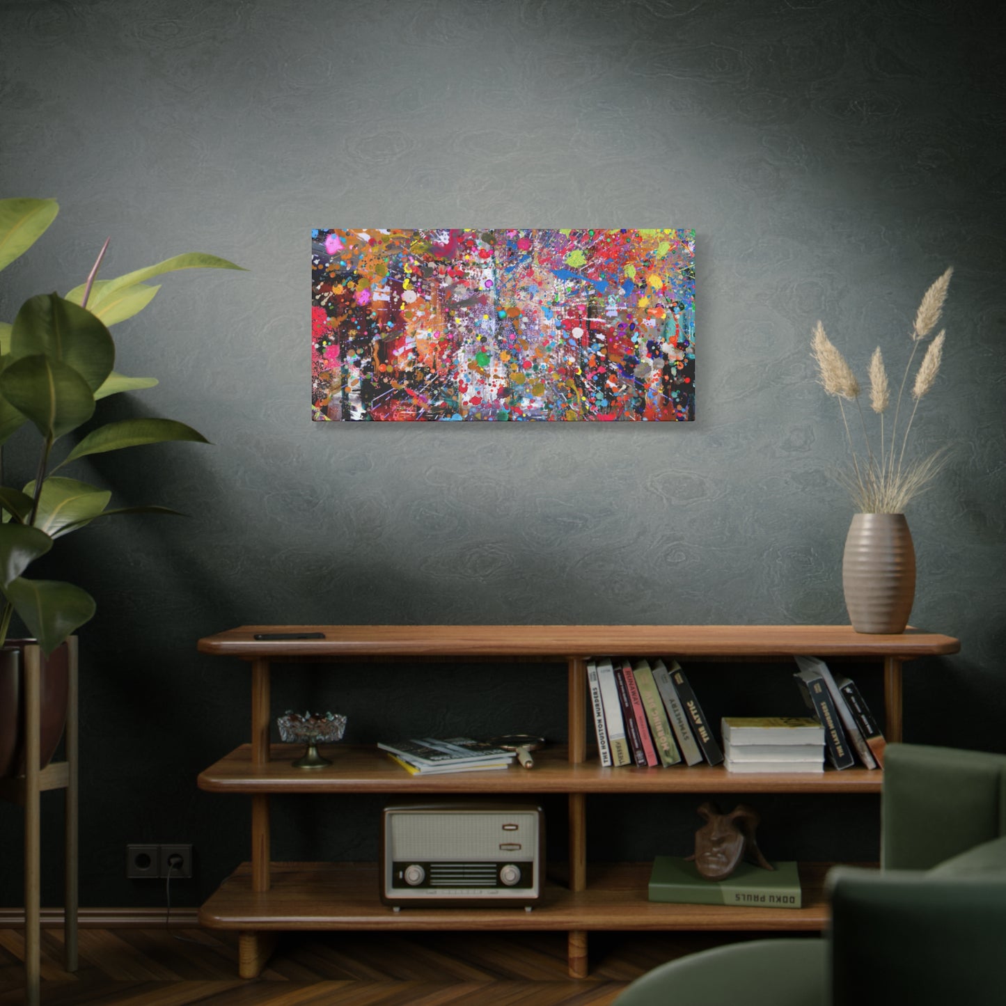 Neon Explosion Abstract Art Canvas Print - Paragon Prints