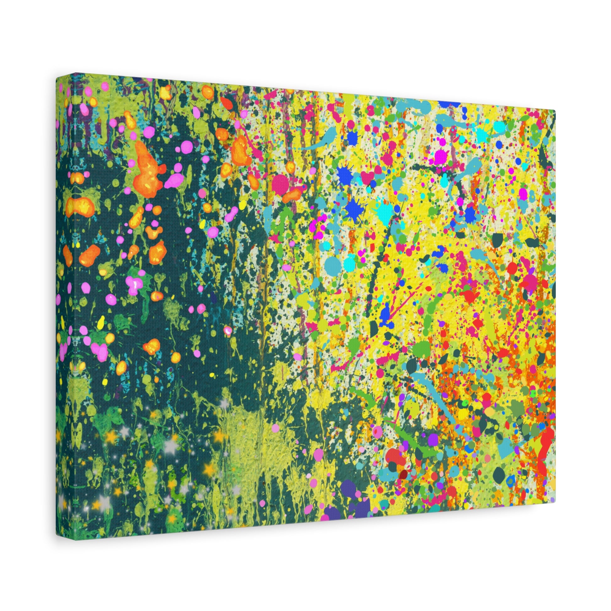 Vibrant Colorful Paint Splatter Abstract Art Canvas Print - Paragon Prints