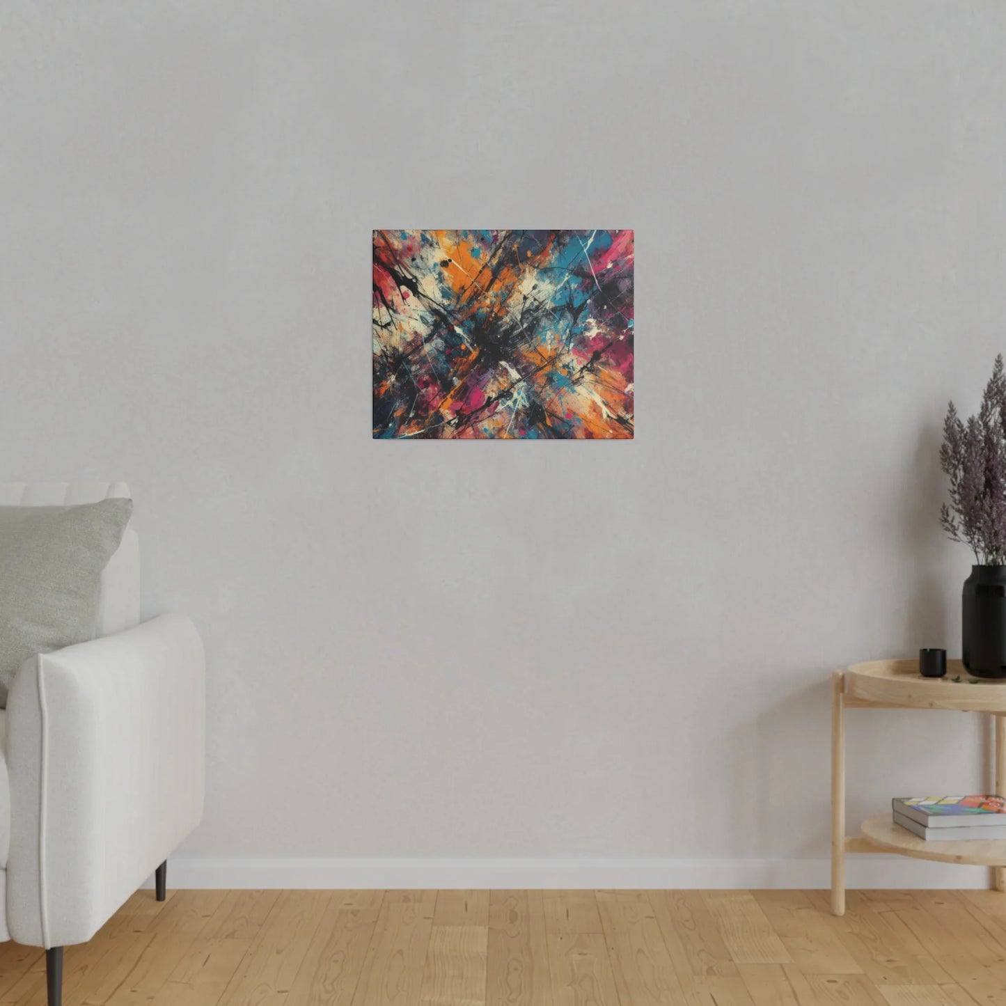 Electric Chaos Abstract Canvas Art Print - Paragon Prints