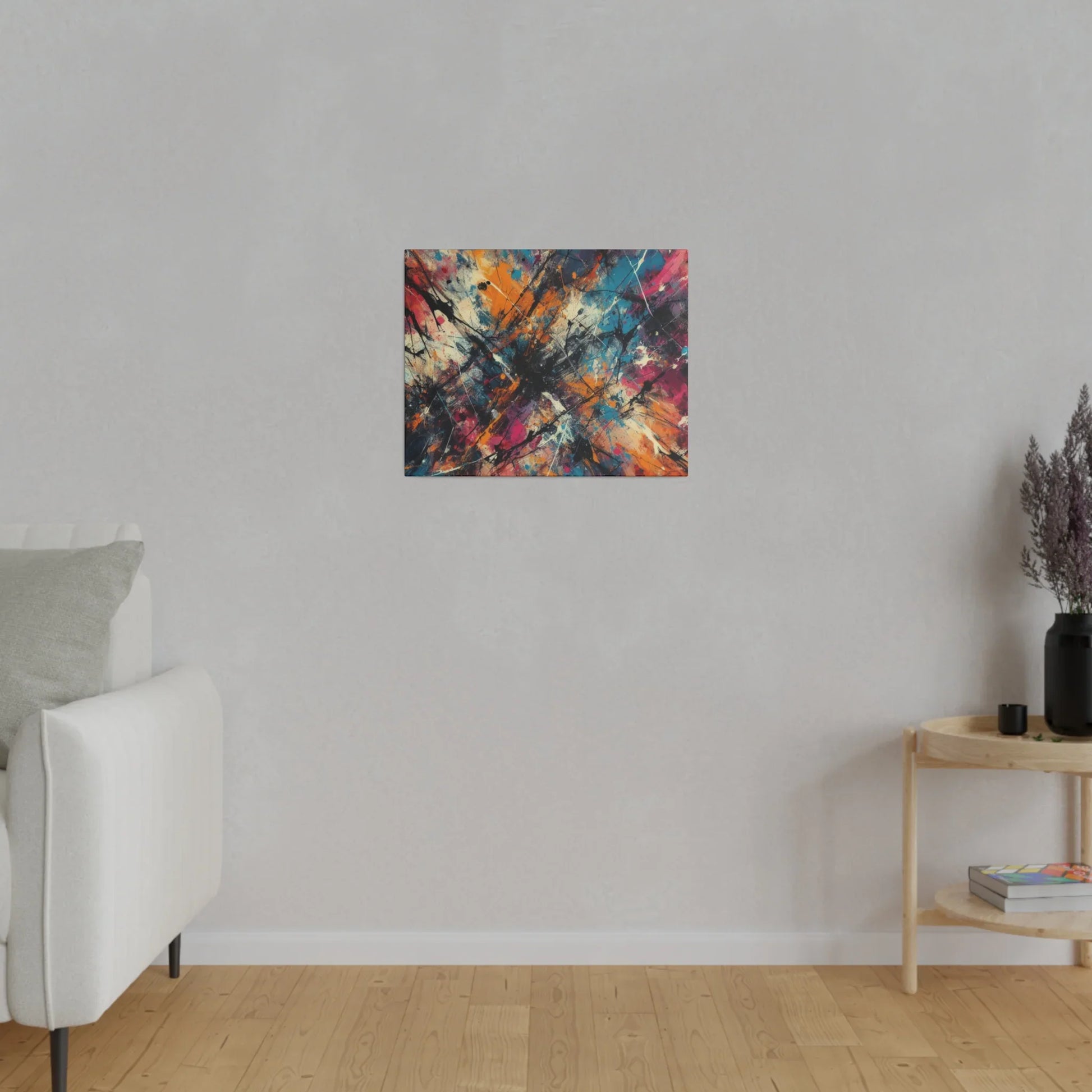 Electric Chaos Abstract Canvas Art Print - Paragon Prints