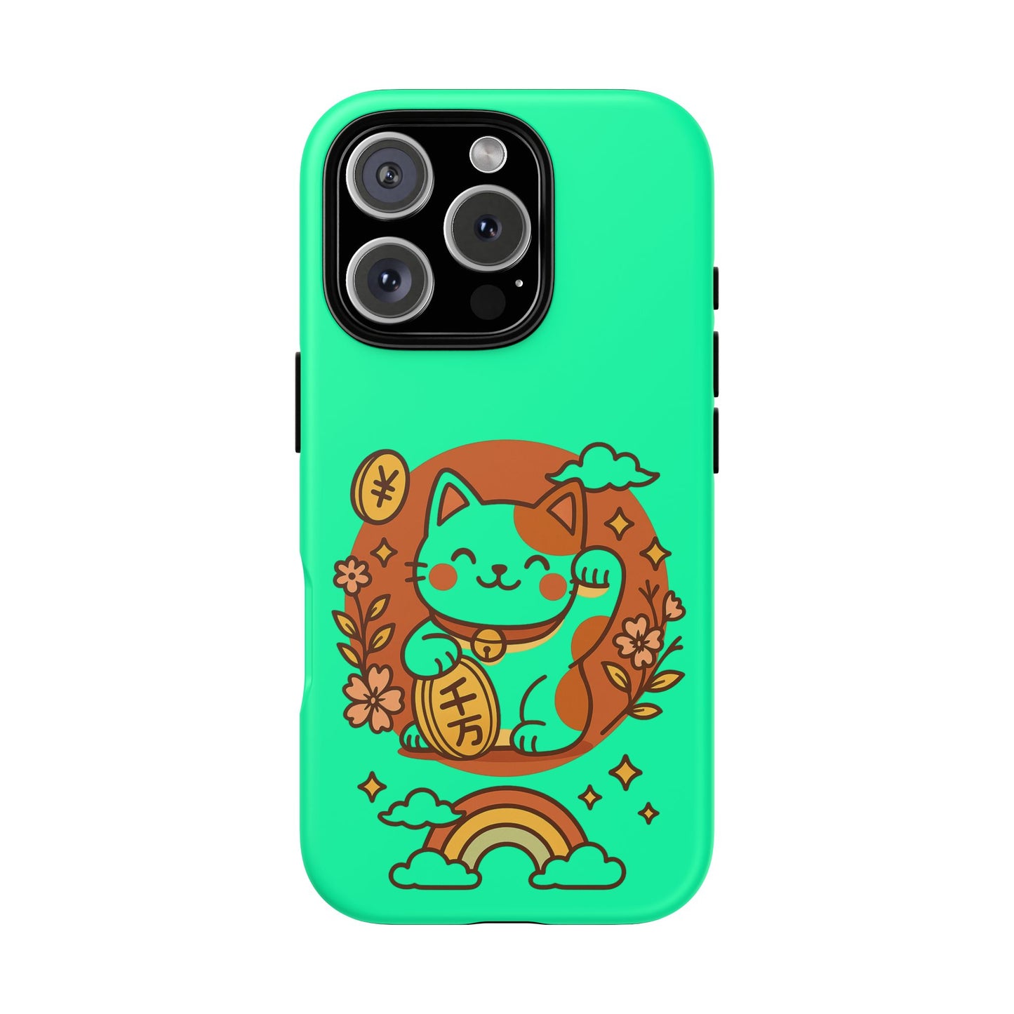 Japanese Kawaii Lucky Cat Protective Phone Case - Paragon Prints