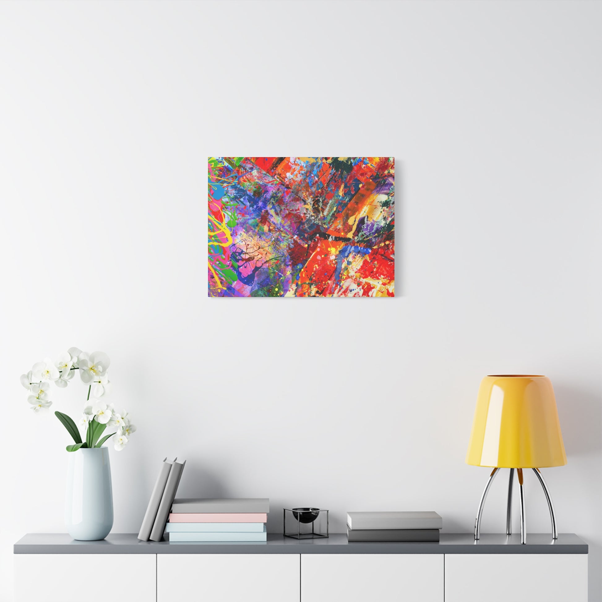 Colorful Canvas Abstract Art Print Kaleidoscope Collision - Paragon Prints