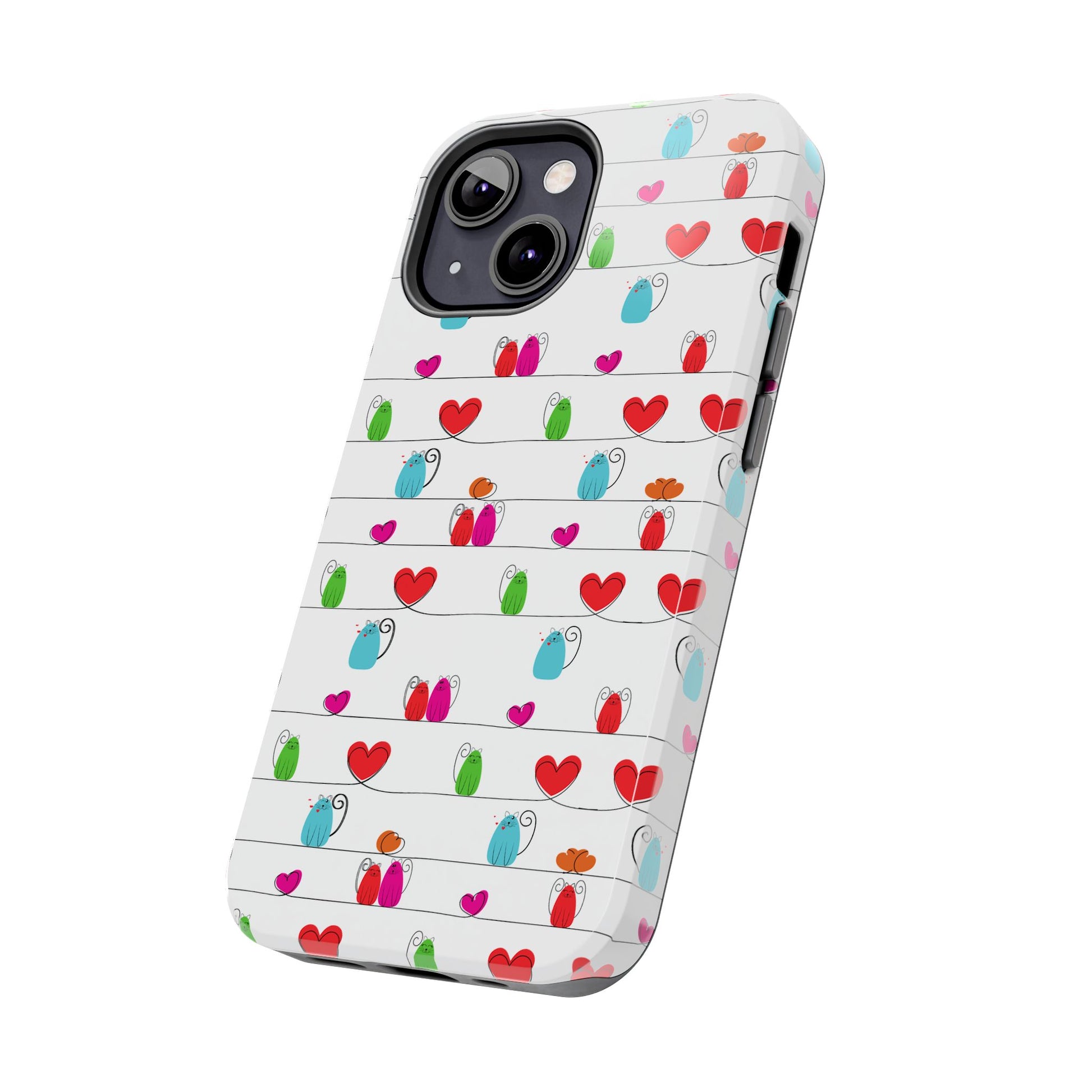 Cute Durable Whimsical Cat Print Phone Cover - Paragon Prints