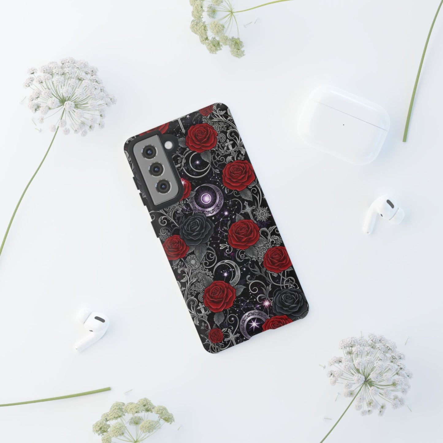 Dark Gothic Red Roses Matte Tough Phone Cases - Paragon Prints