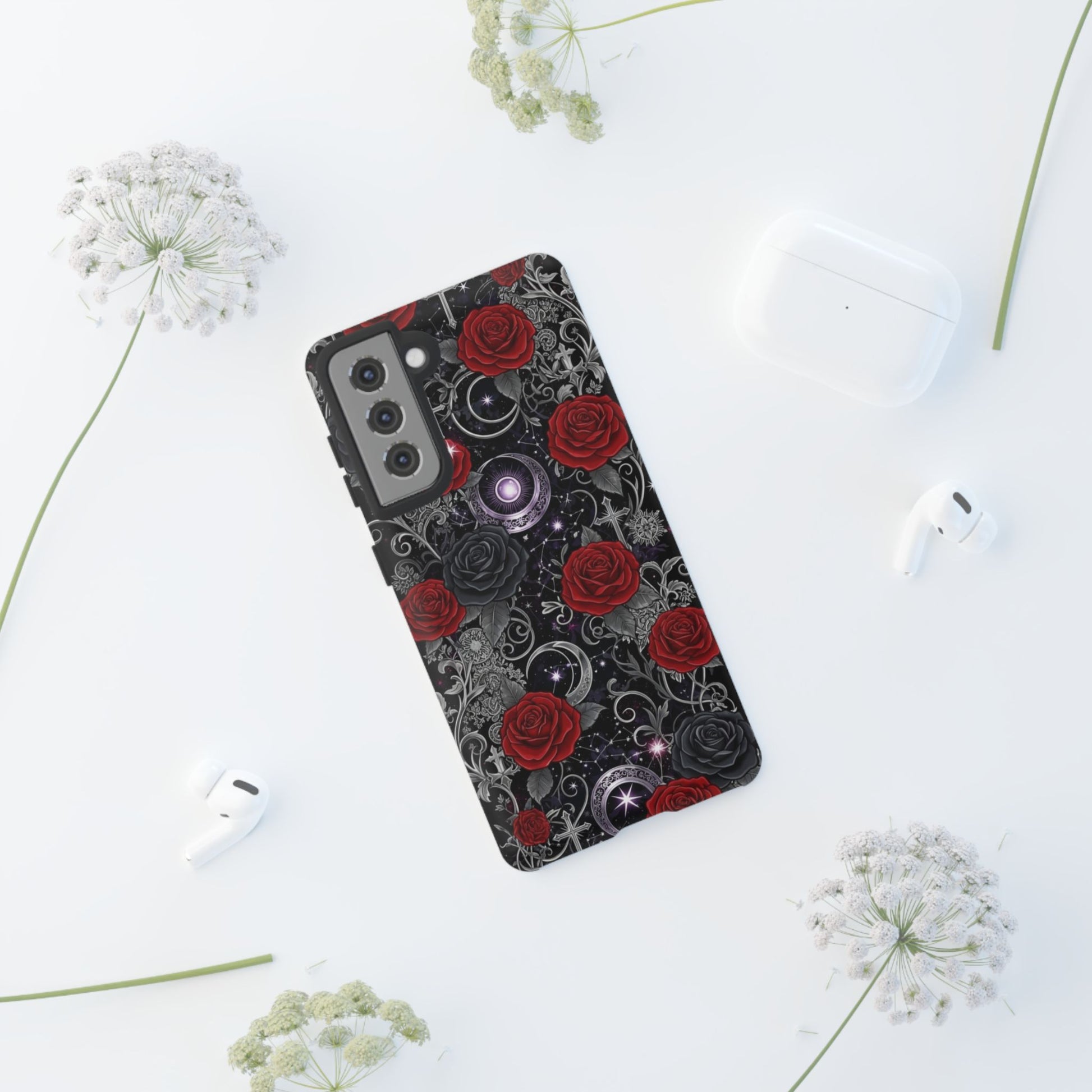Dark Gothic Red Roses Matte Tough Phone Cases - Paragon Prints