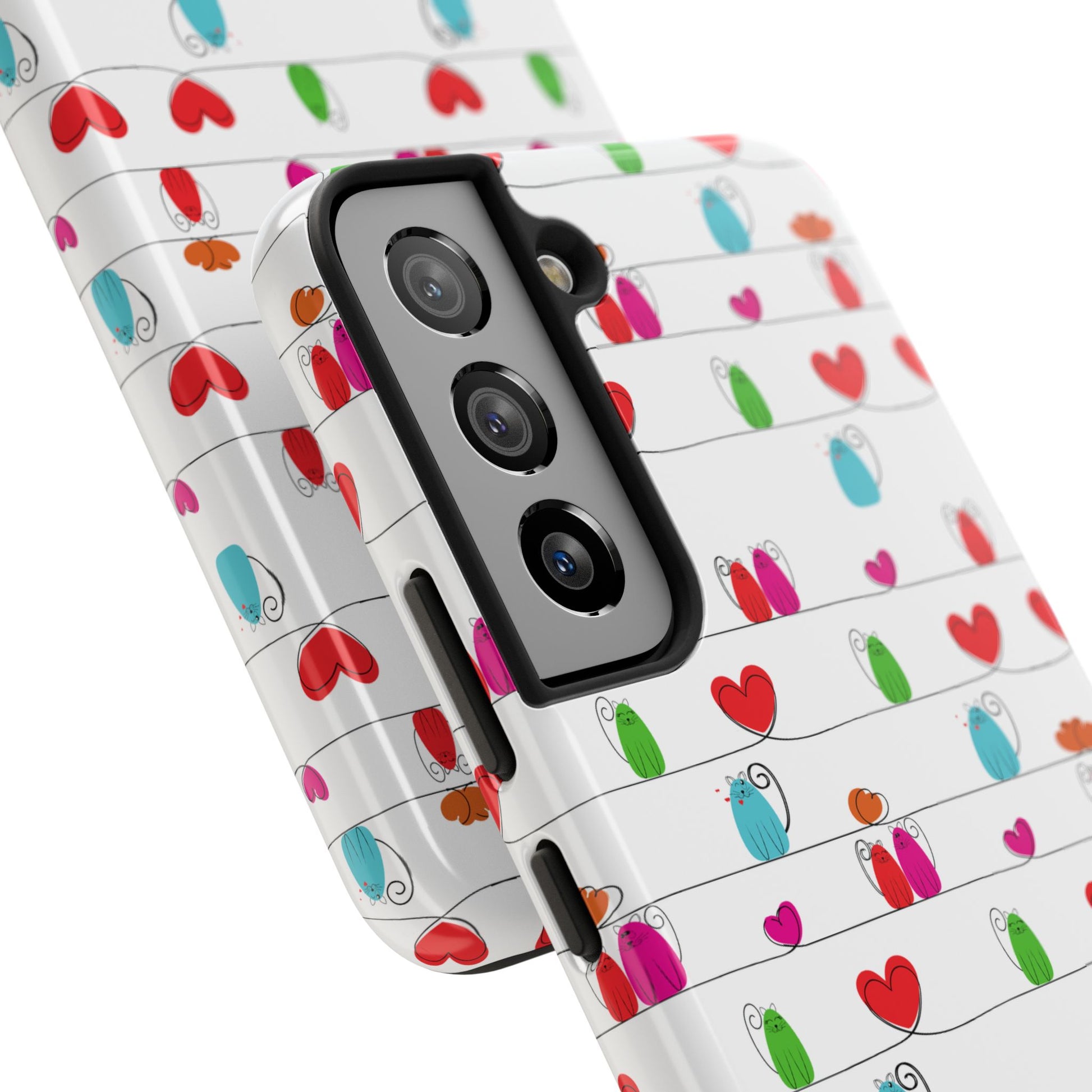 Cute Durable Whimsical Cat Print Phone Cover - Paragon Prints