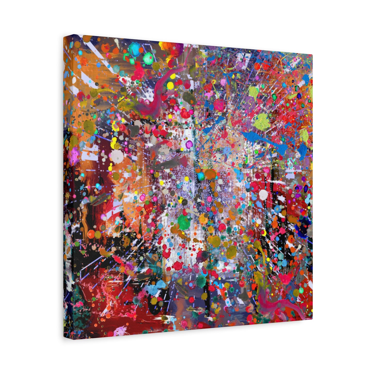 Neon Explosion Abstract Art Canvas Print - Paragon Prints