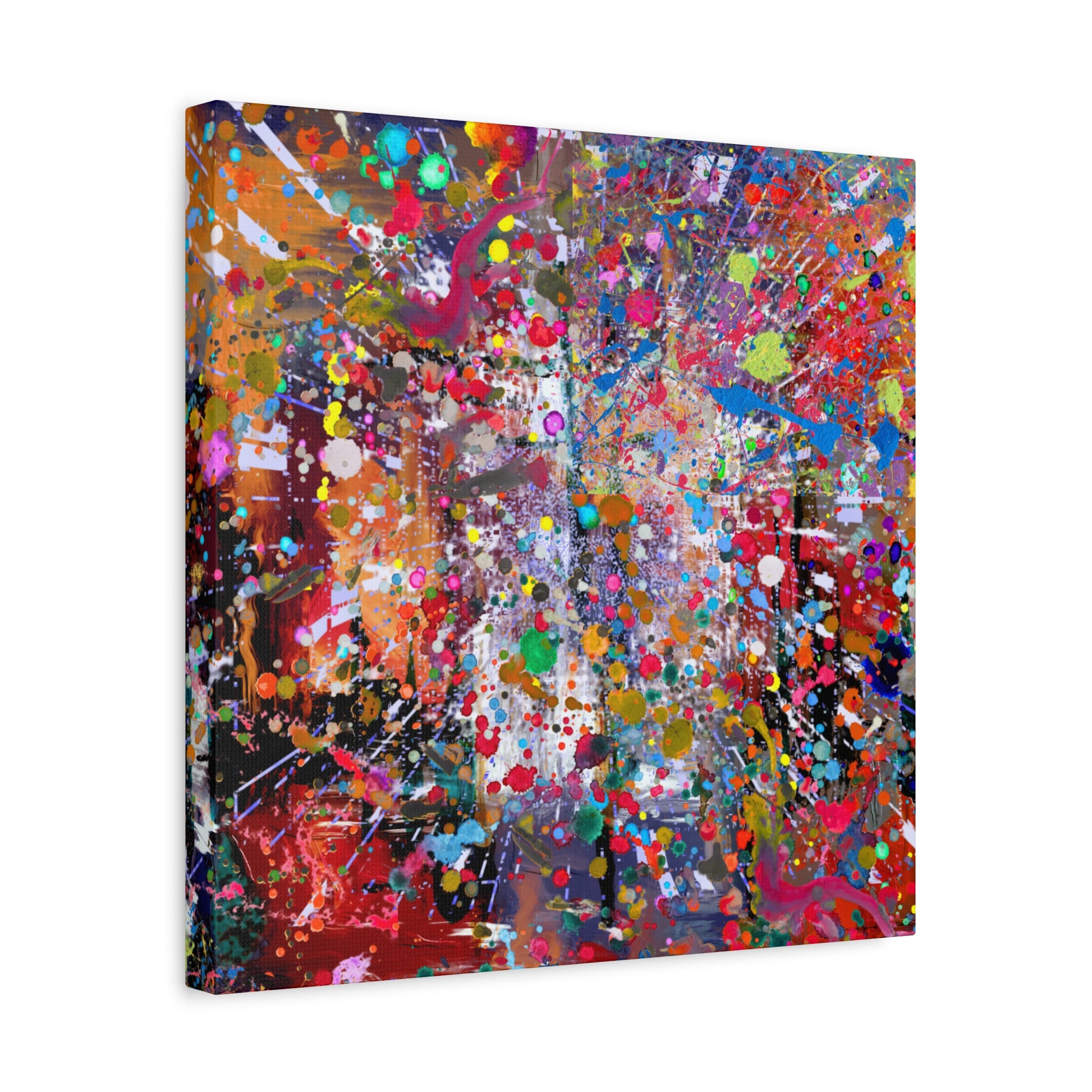 Neon Explosion Abstract Art Canvas Print - Paragon Prints