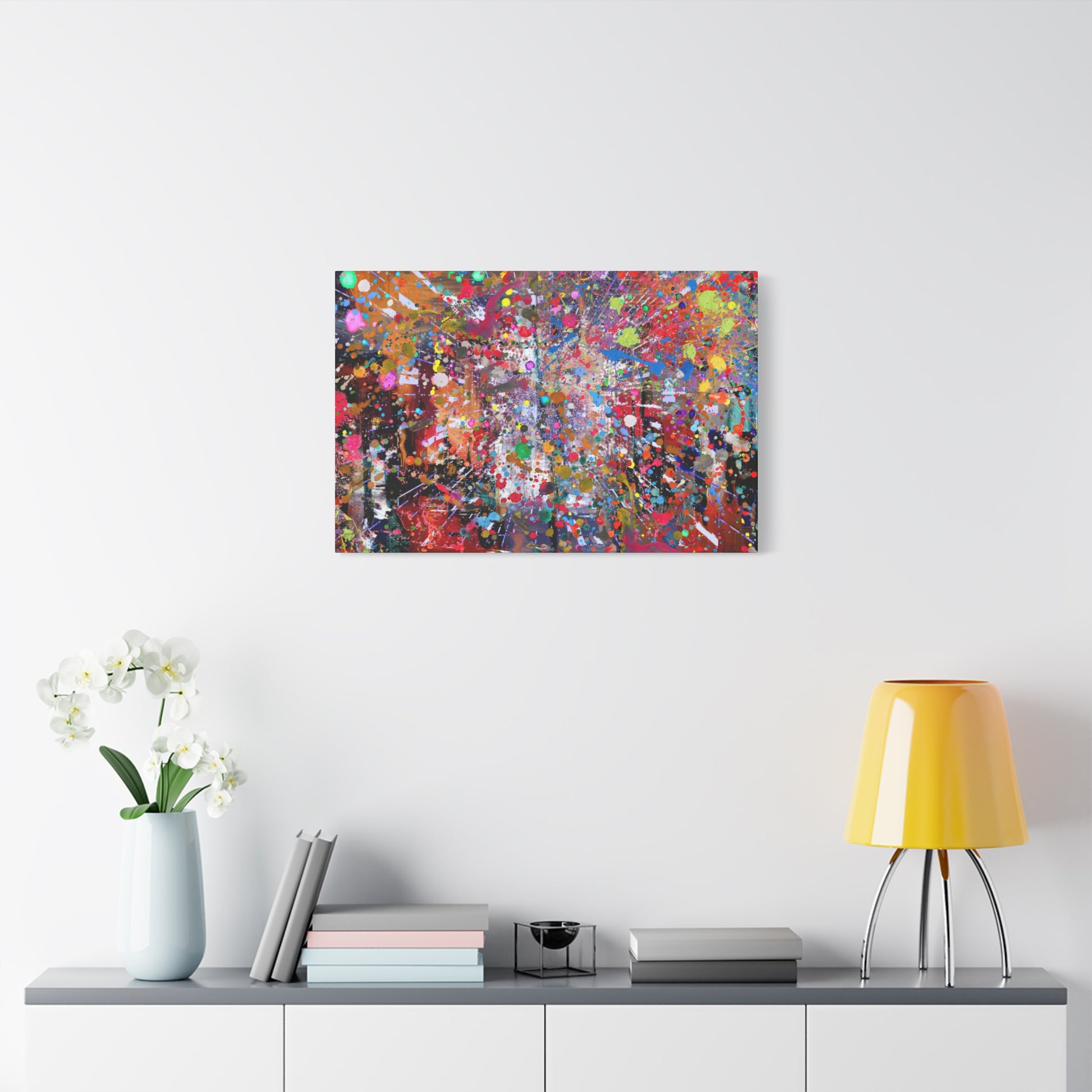 Neon Explosion Abstract Art Canvas Print - Paragon Prints