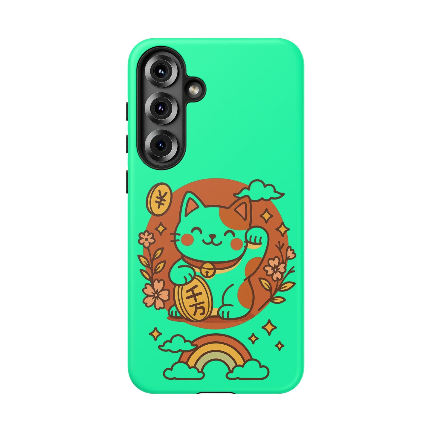 Japanese Kawaii Lucky Cat Protective Phone Case - Paragon Prints