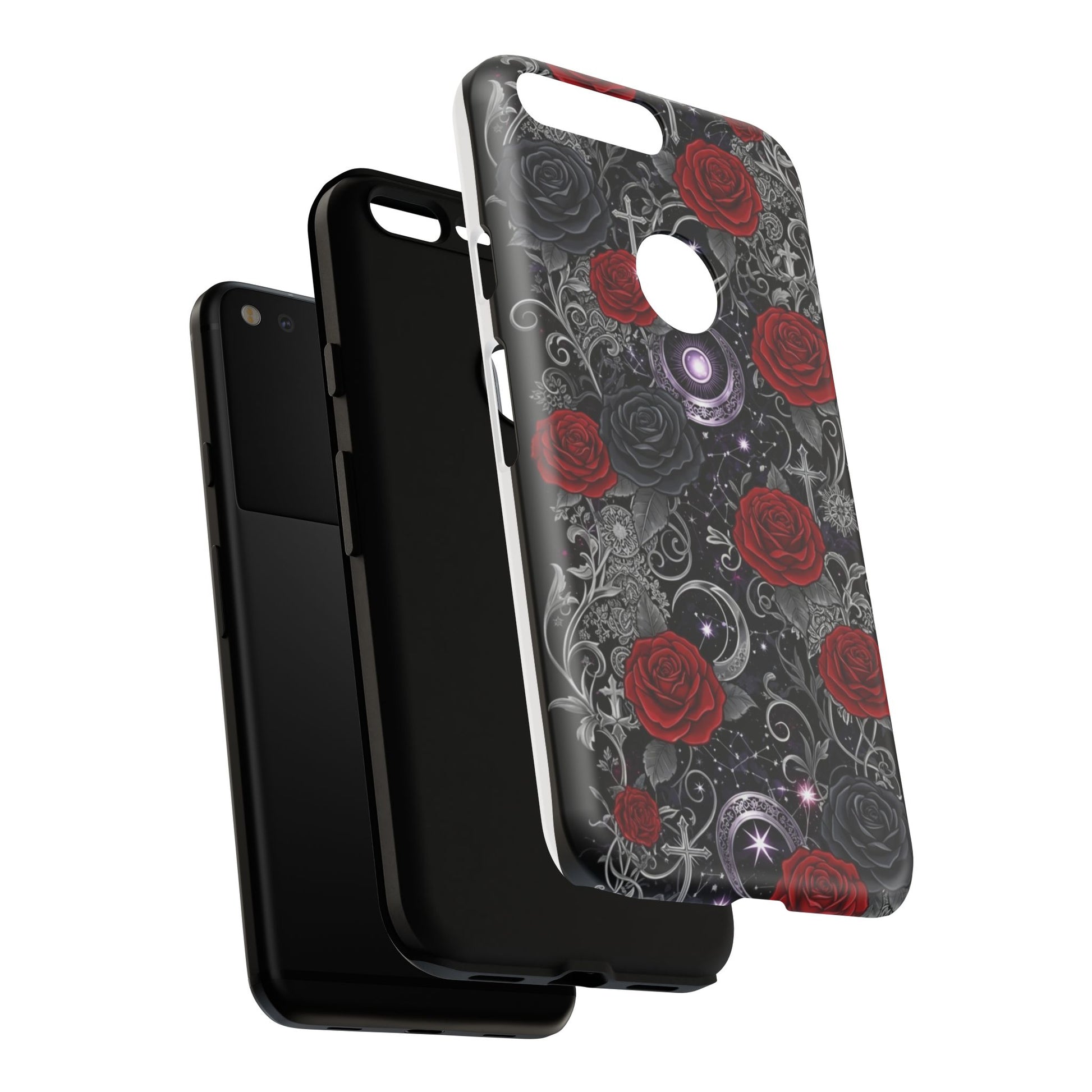 Dark Gothic Red Roses Matte Tough Phone Cases - Paragon Prints