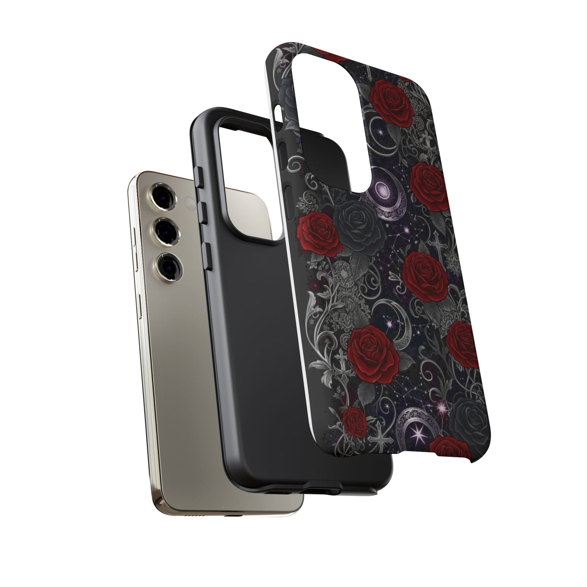 Dark Gothic Red Roses Matte Tough Phone Cases - Paragon Prints
