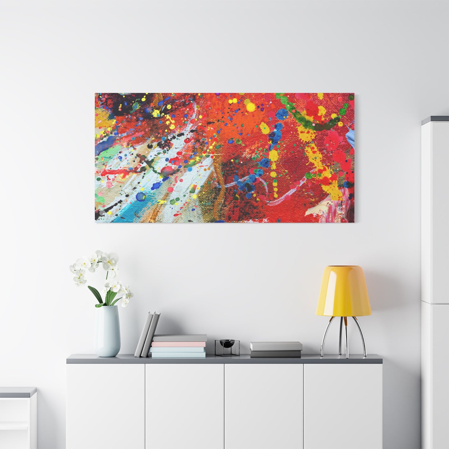 Spectrum In Motion Chaotic Abstract Art Canvas Print - Paragon Prints