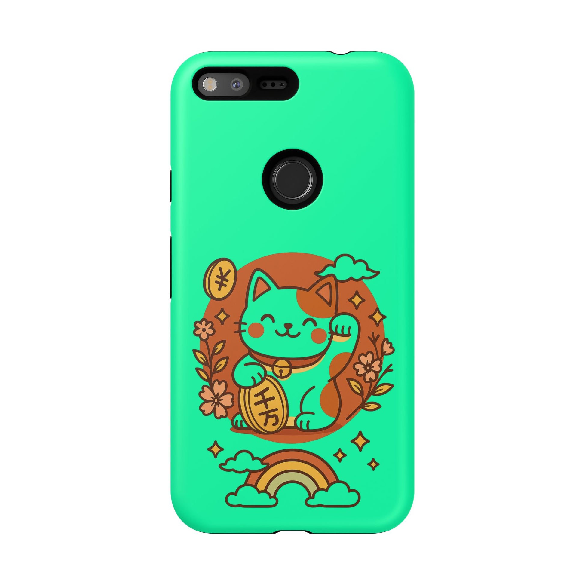 Japanese Kawaii Lucky Cat Protective Phone Case - Paragon Prints