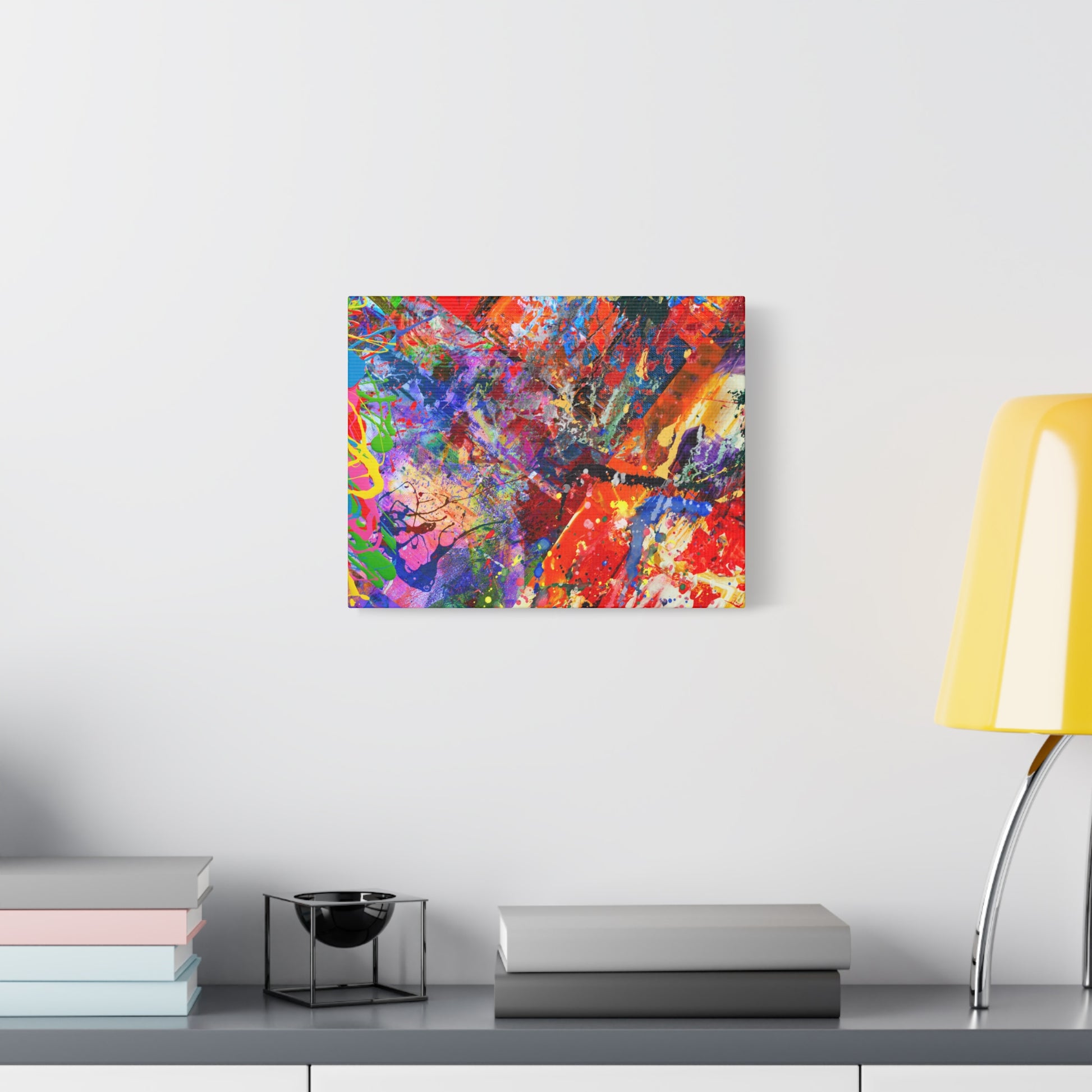 Colorful Canvas Abstract Art Print Kaleidoscope Collision - Paragon Prints
