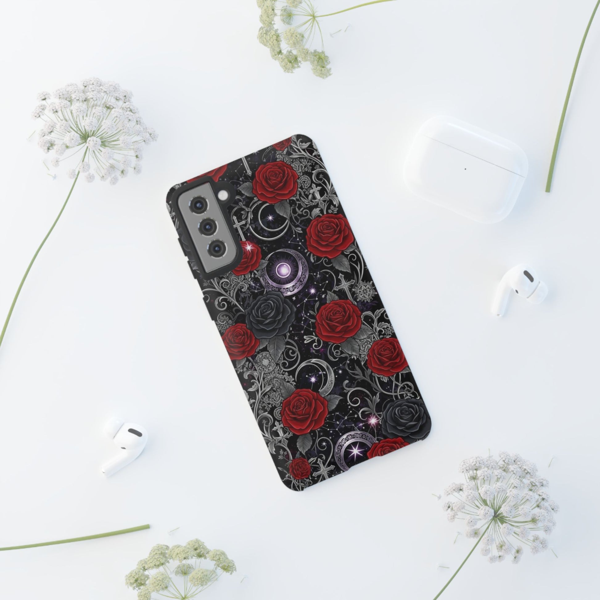 Dark Gothic Red Roses Matte Tough Phone Cases - Paragon Prints