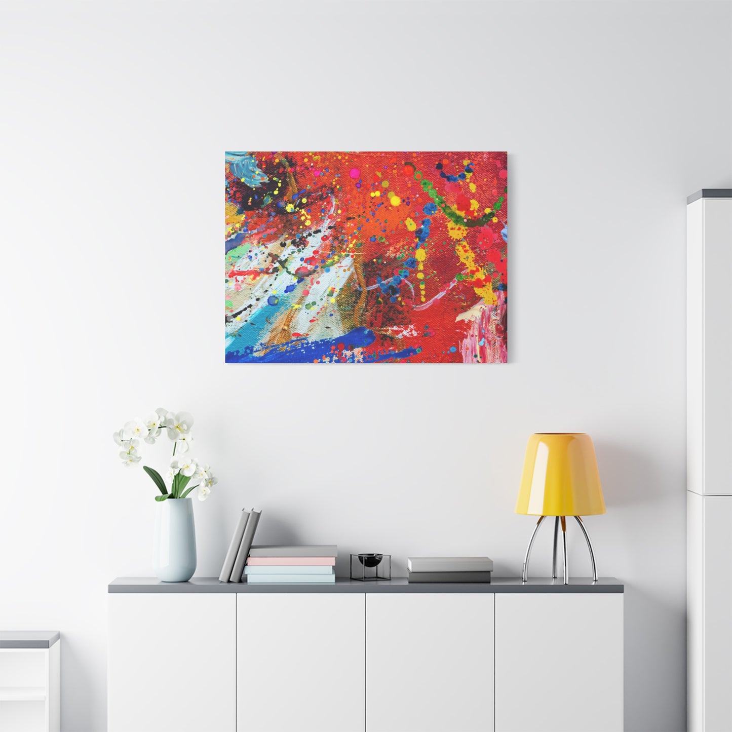 Spectrum In Motion Chaotic Abstract Art Canvas Print - Paragon Prints