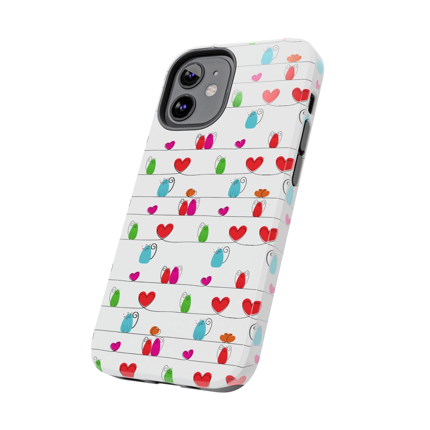 Cute Durable Whimsical Cat Print Phone Cover - Paragon Prints