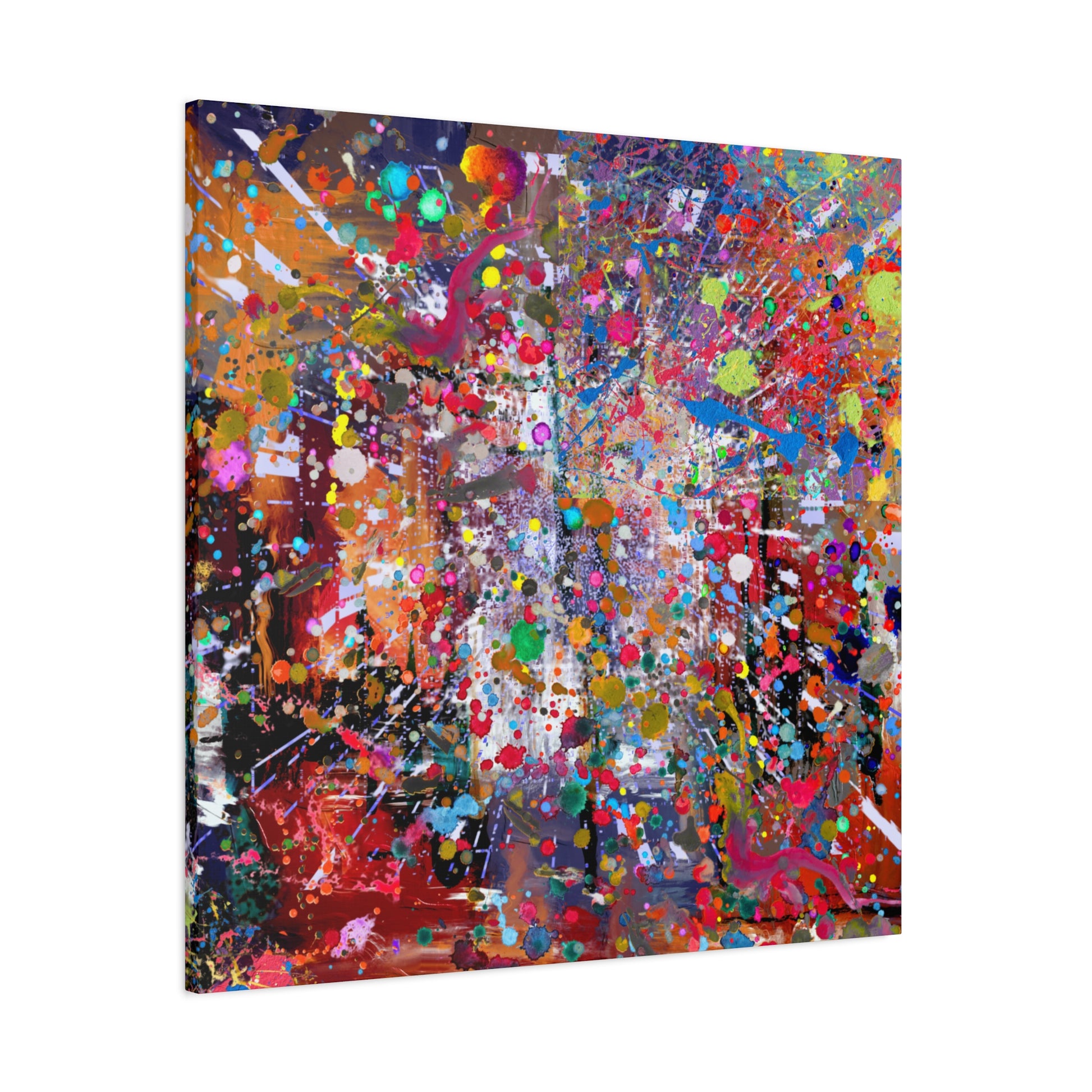 Neon Explosion Abstract Art Canvas Print - Paragon Prints