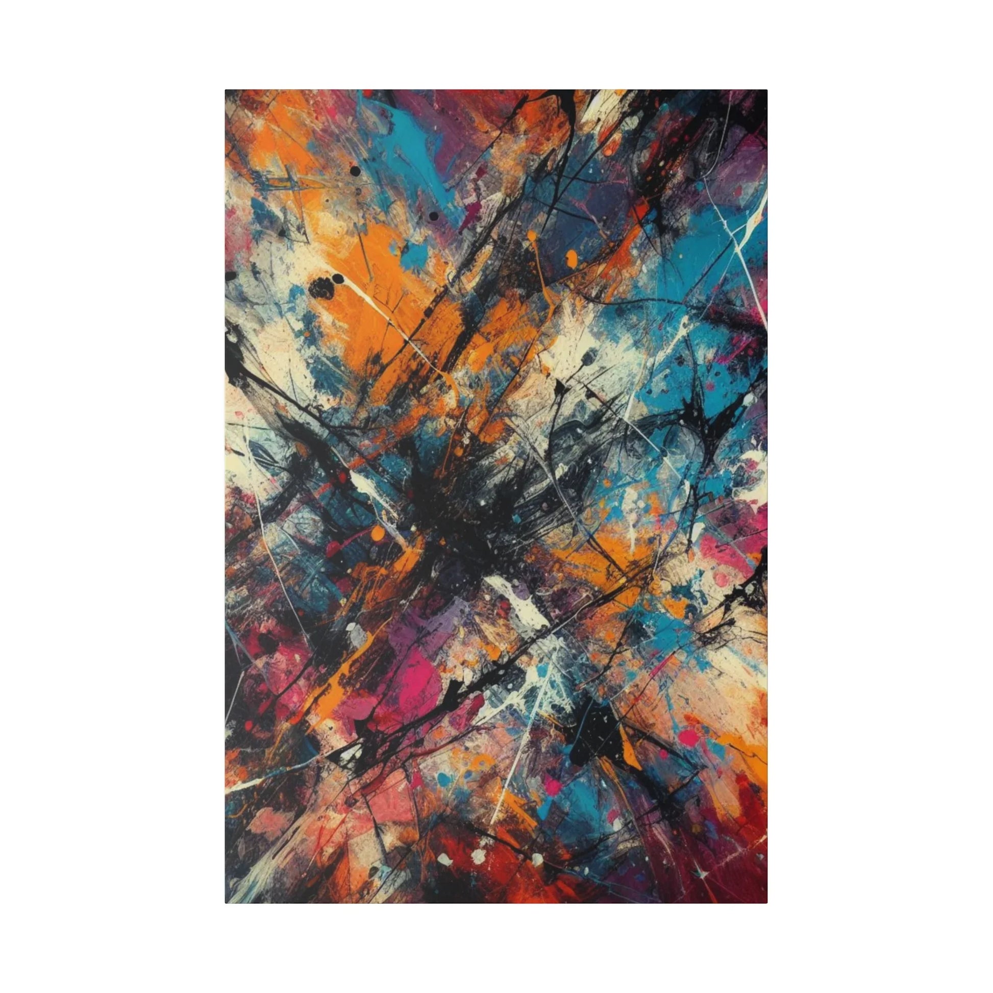 Electric Chaos Abstract Canvas Art Print - Paragon Prints