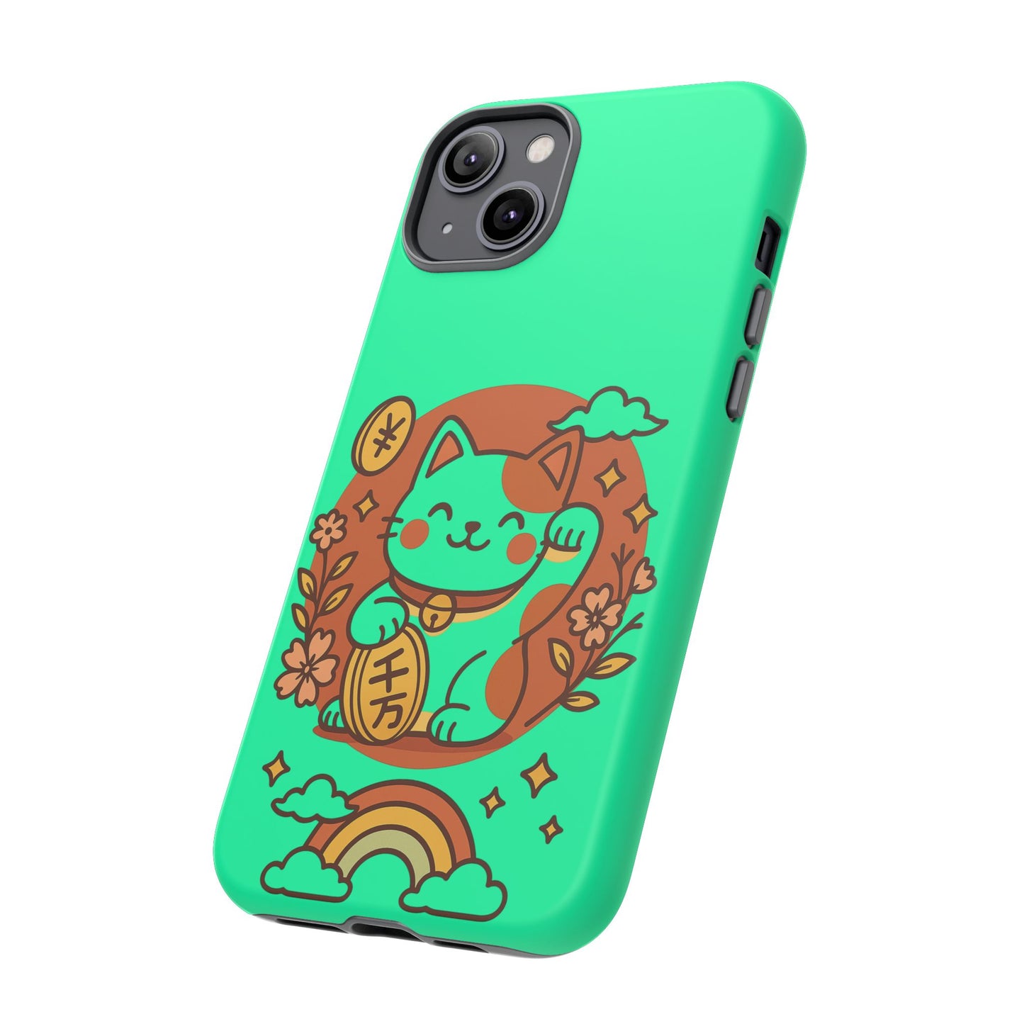 Japanese Kawaii Lucky Cat Protective Phone Case - Paragon Prints