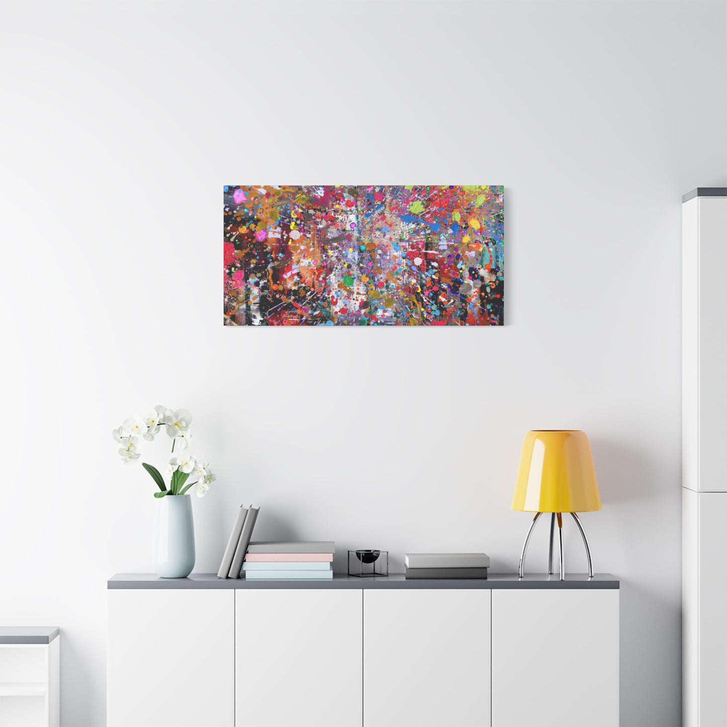 Neon Explosion Abstract Art Canvas Print - Paragon Prints