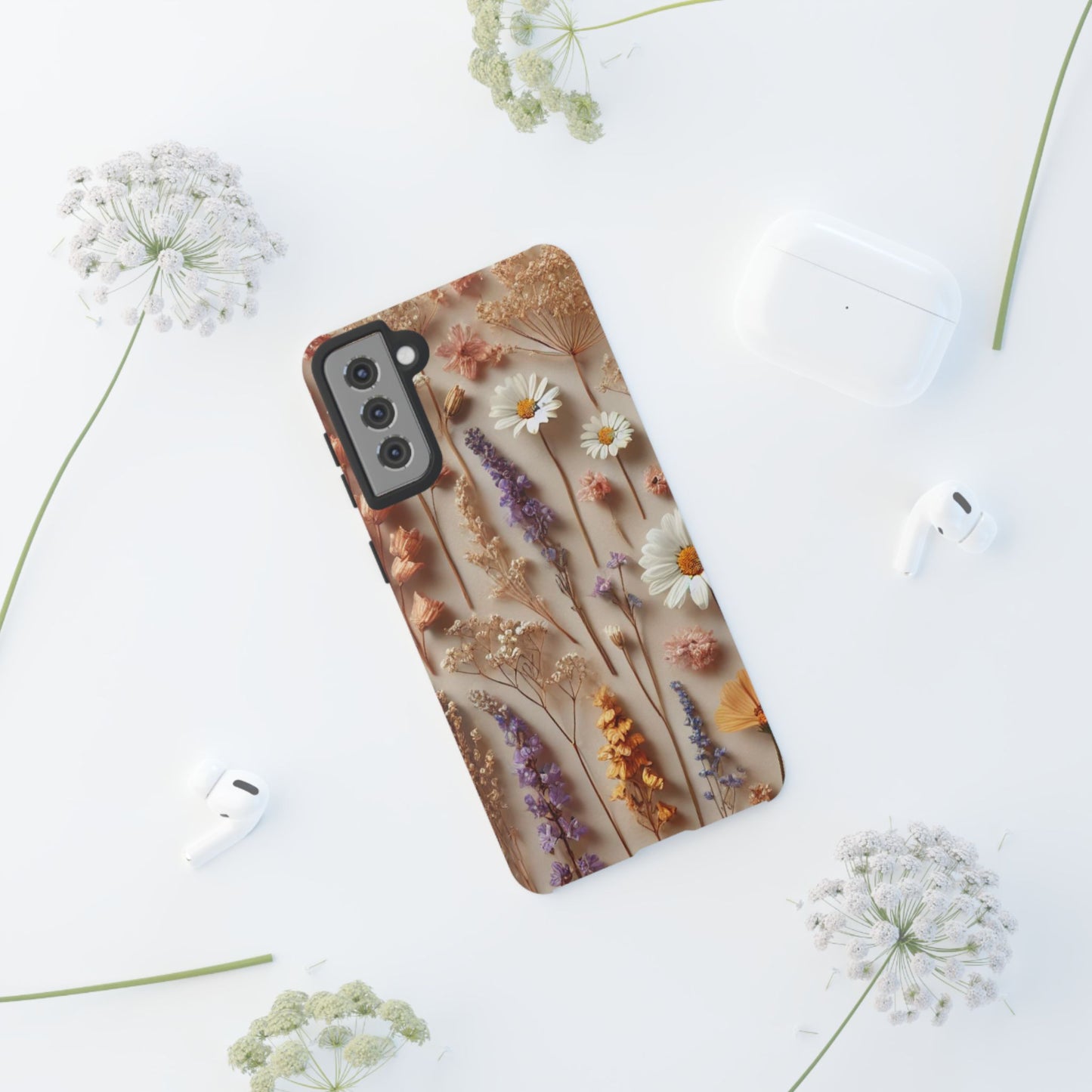 Aesthetic Pressed Flower Floral Design Phone Cover - Paragon Prints