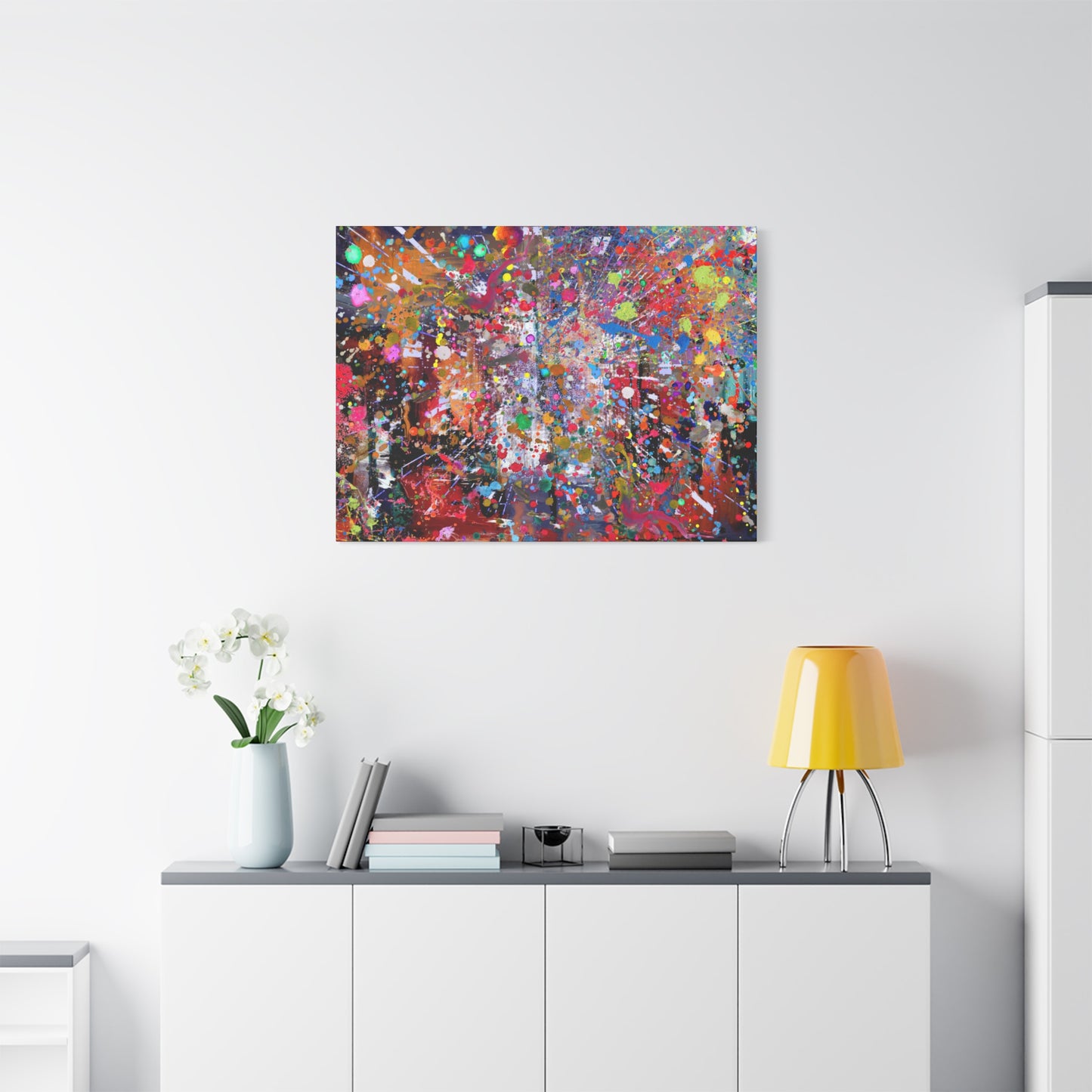 Neon Explosion Abstract Art Canvas Print - Paragon Prints