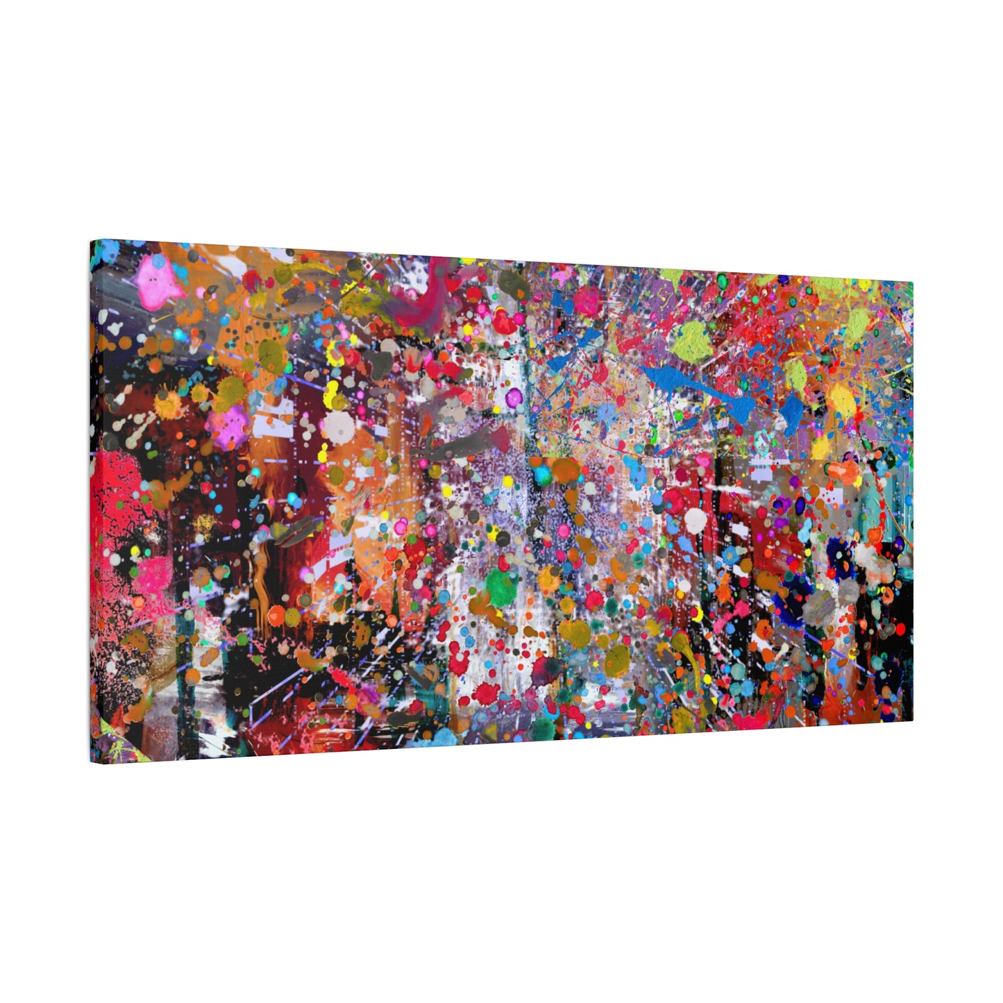 Neon Explosion Abstract Art Canvas Print - Paragon Prints