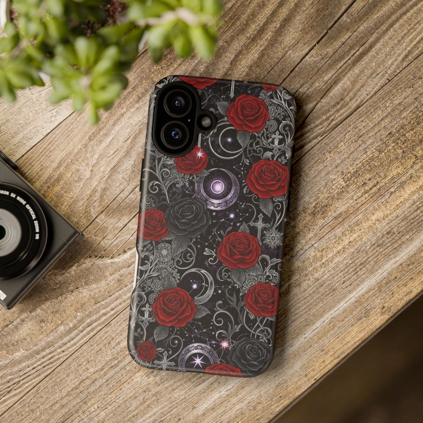 Dark Gothic Red Roses Matte Tough Phone Cases - Paragon Prints