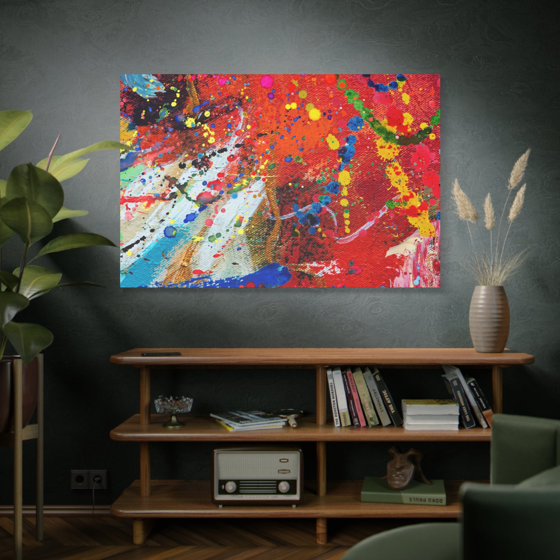 Spectrum In Motion Chaotic Abstract Art Canvas Print - Paragon Prints