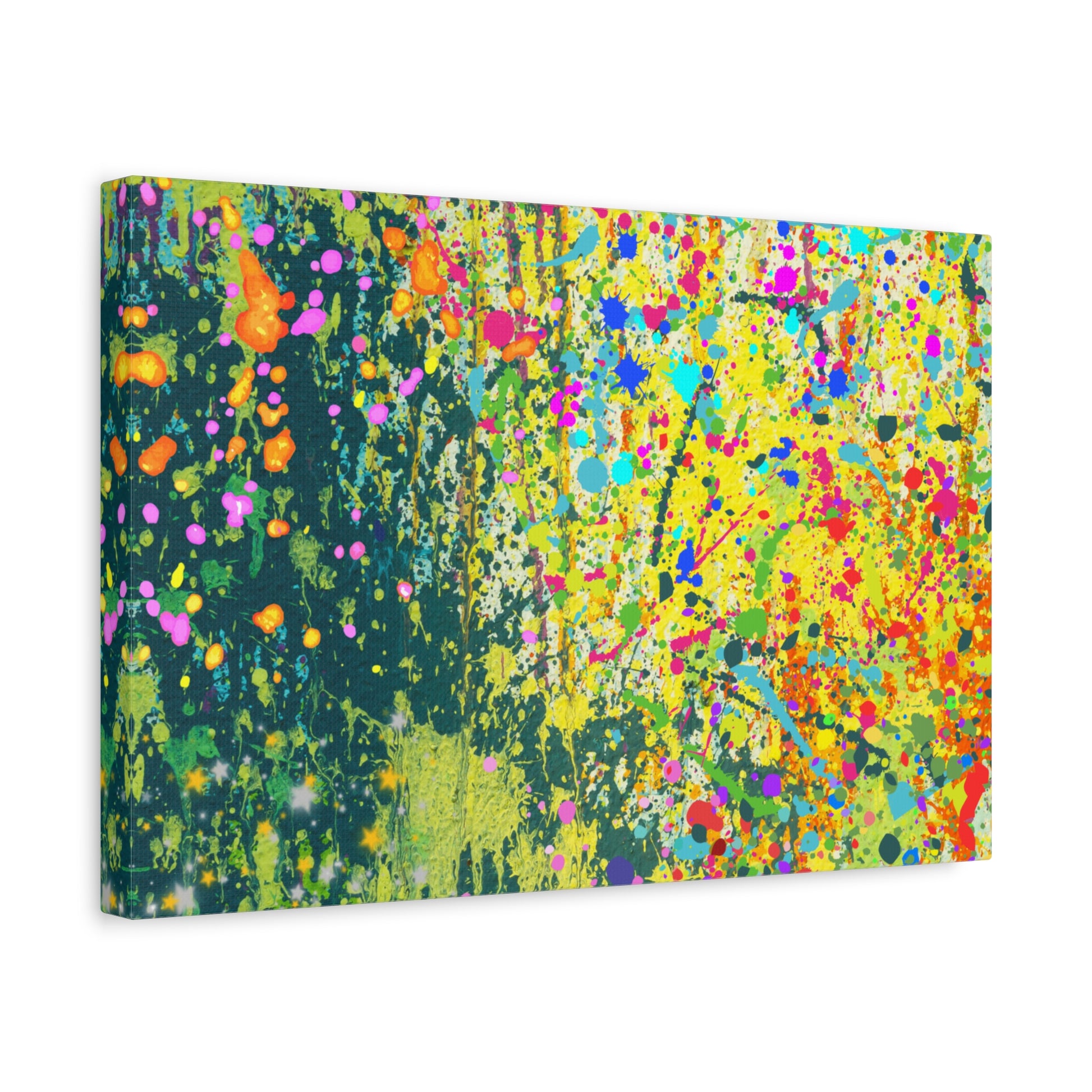 Vibrant Colorful Paint Splatter Abstract Art Canvas Print - Paragon Prints