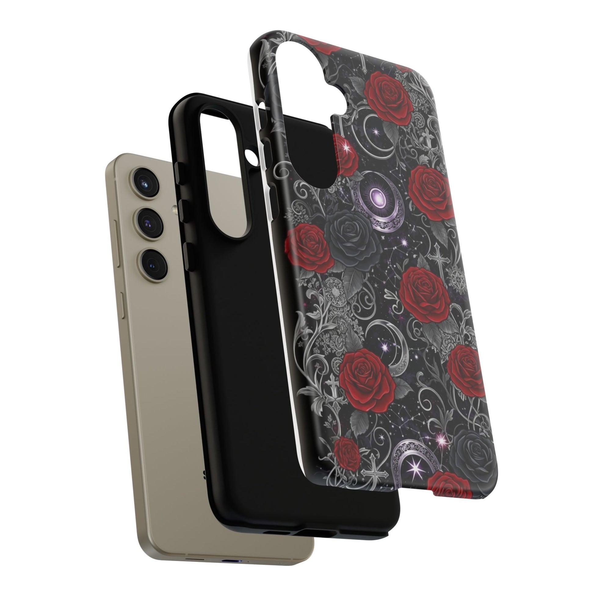 Dark Gothic Red Roses Matte Tough Phone Cases - Paragon Prints