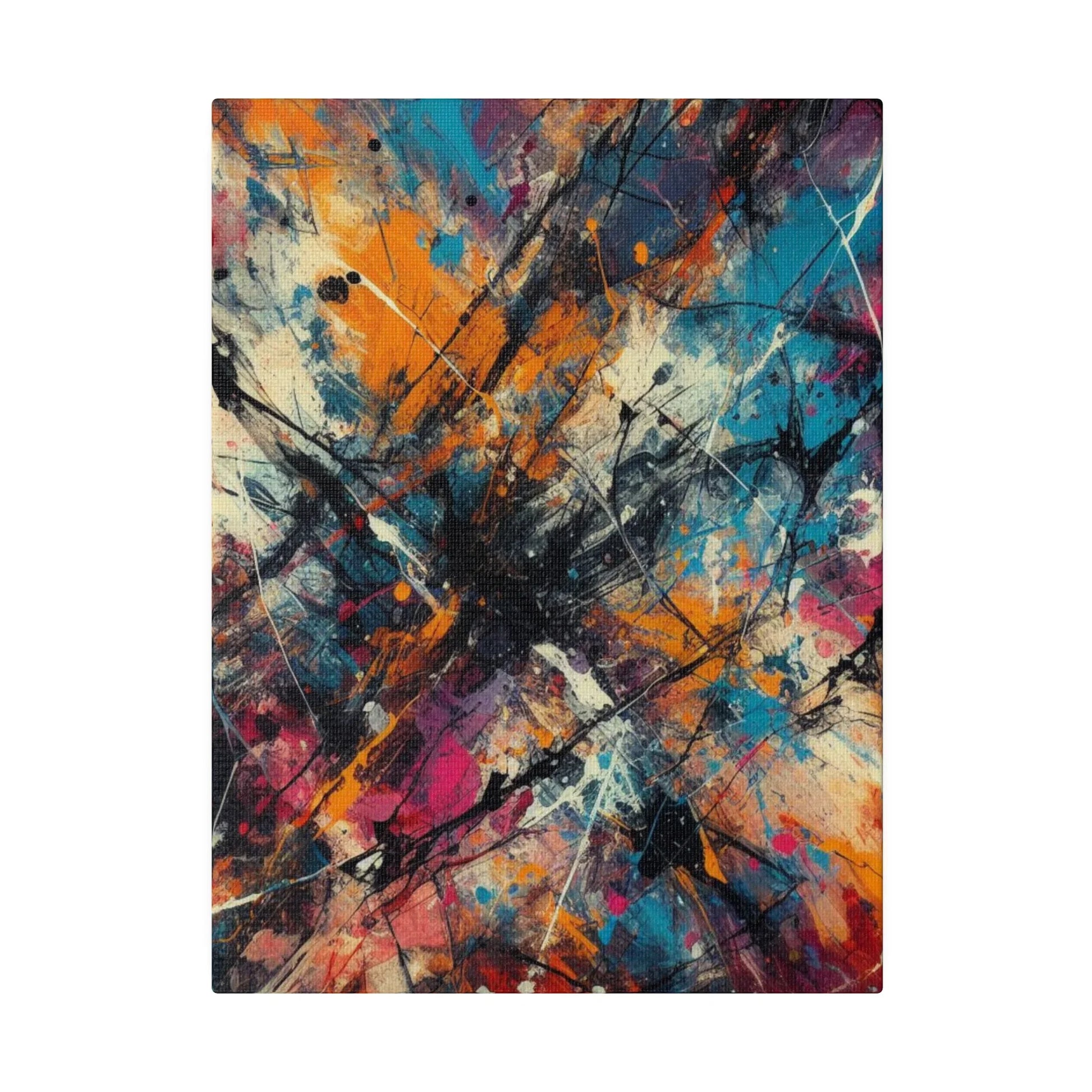Electric Chaos Abstract Canvas Art Print - Paragon Prints