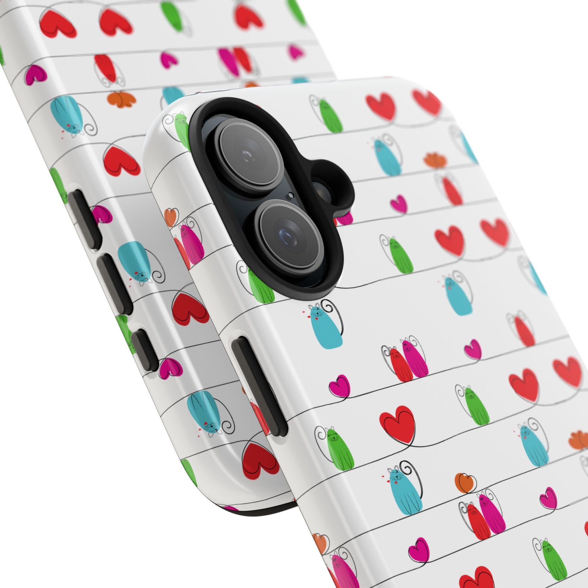 Cute Durable Whimsical Cat Print Phone Cover - Paragon Prints