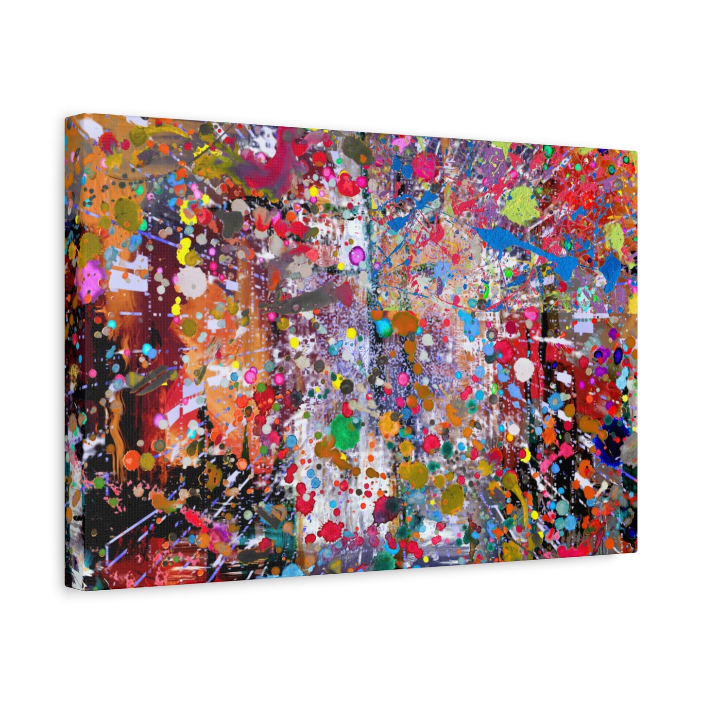 Neon Explosion Abstract Art Canvas Print - Paragon Prints