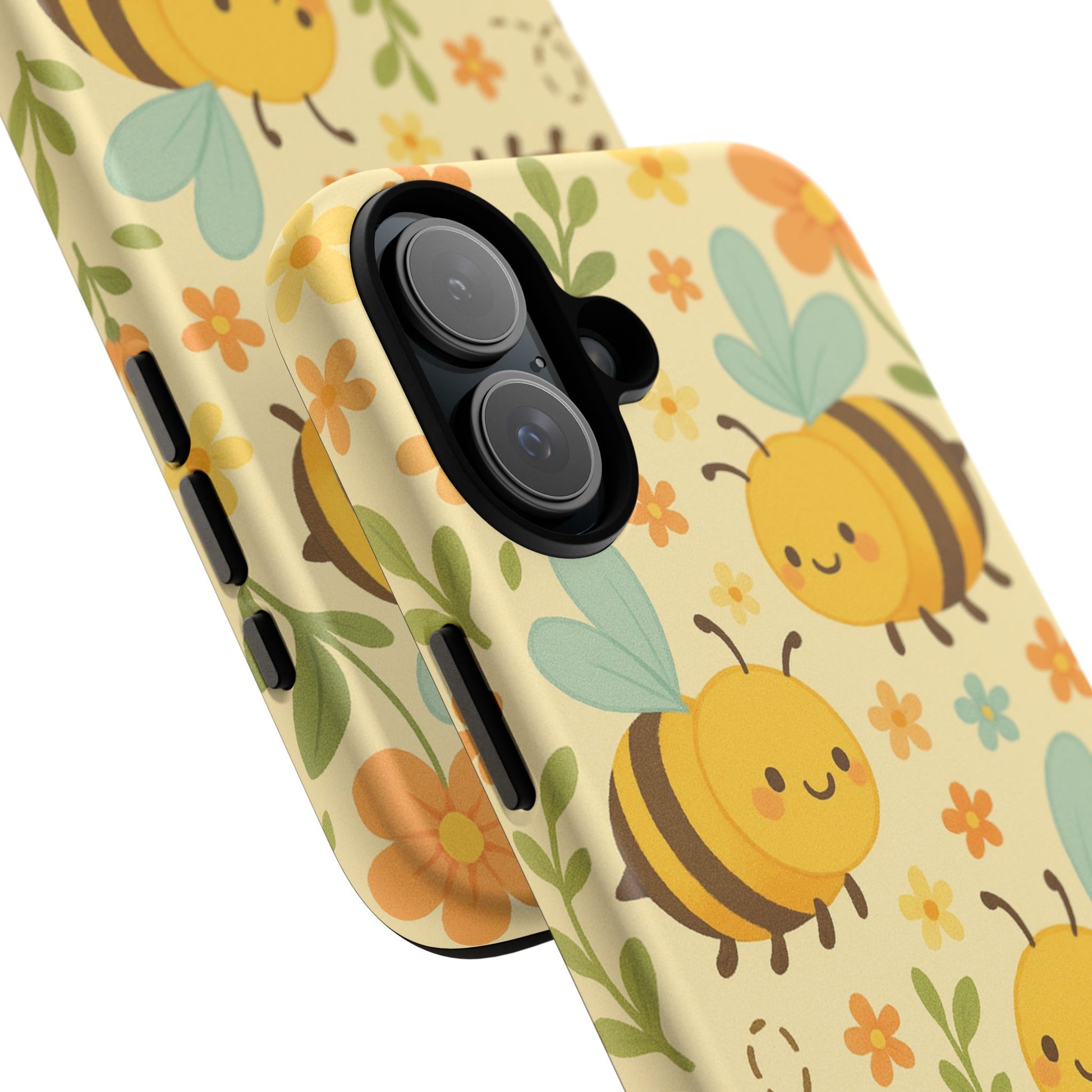 Cute cartoon Floral Bee Tough Phone Case - Paragon Prints