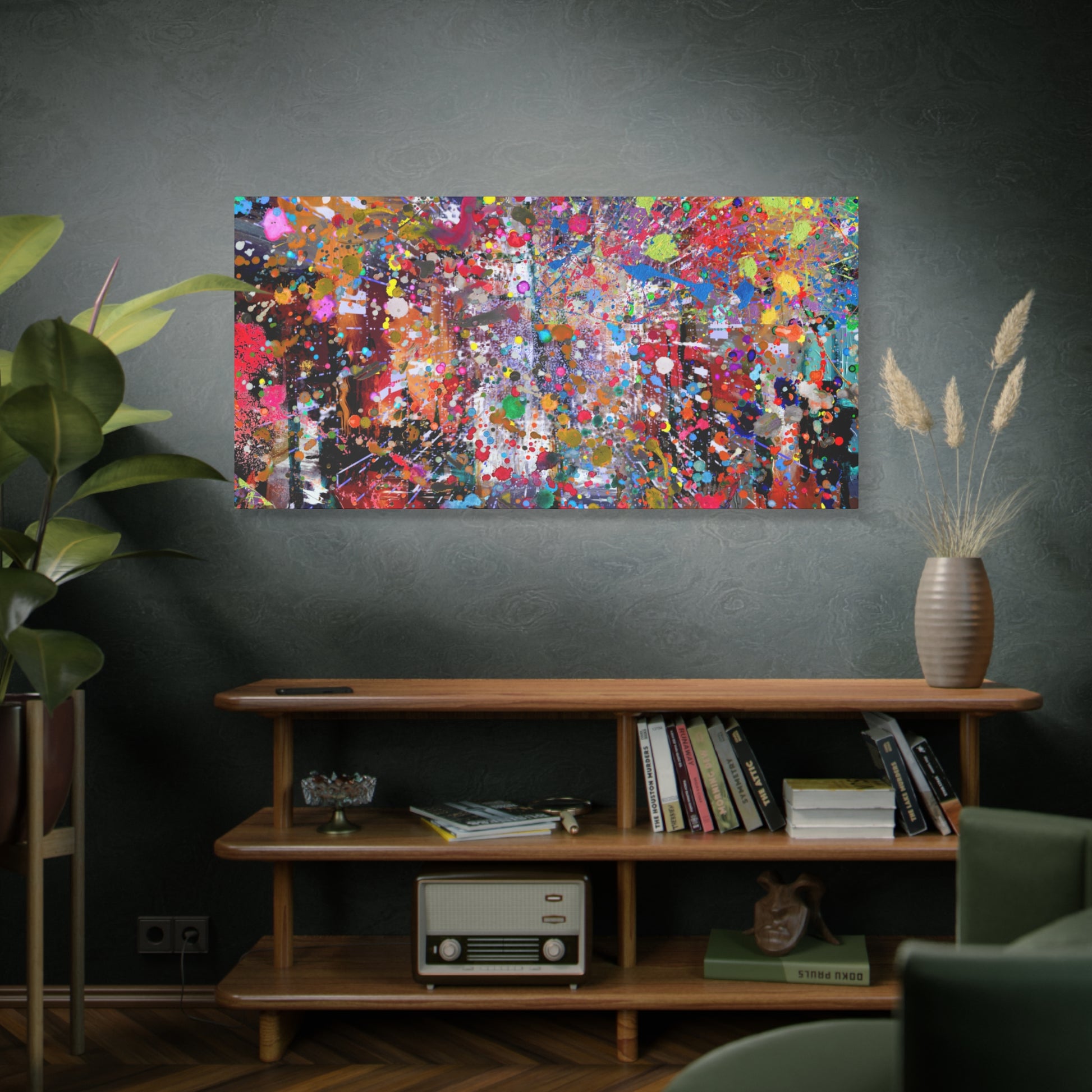 Neon Explosion Abstract Art Canvas Print - Paragon Prints