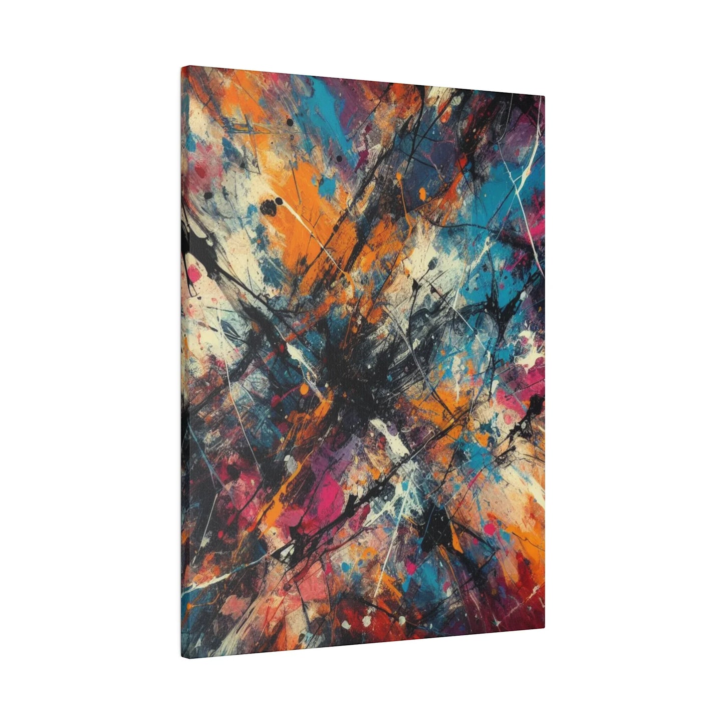 Electric Chaos Abstract Canvas Art Print - Paragon Prints