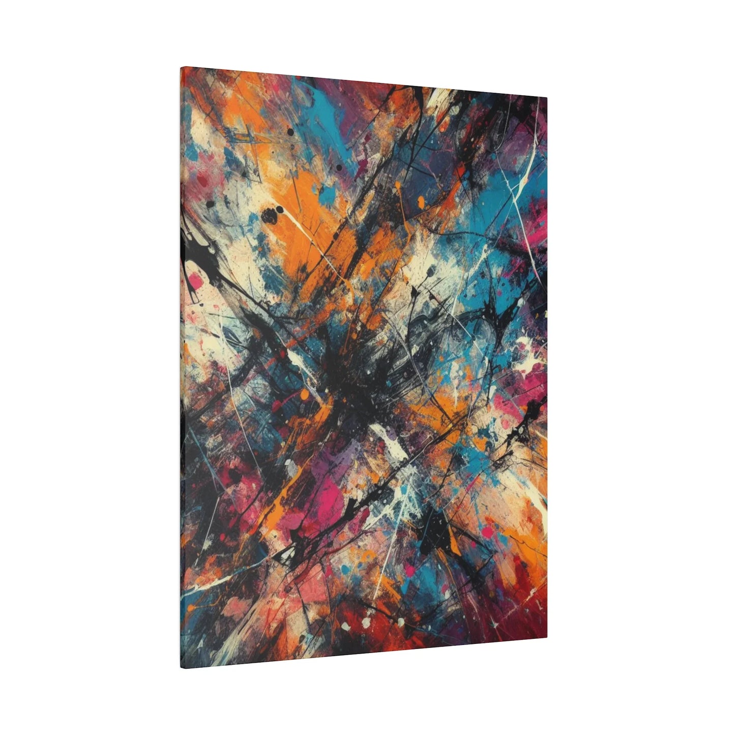 Electric Chaos Abstract Canvas Art Print - Paragon Prints