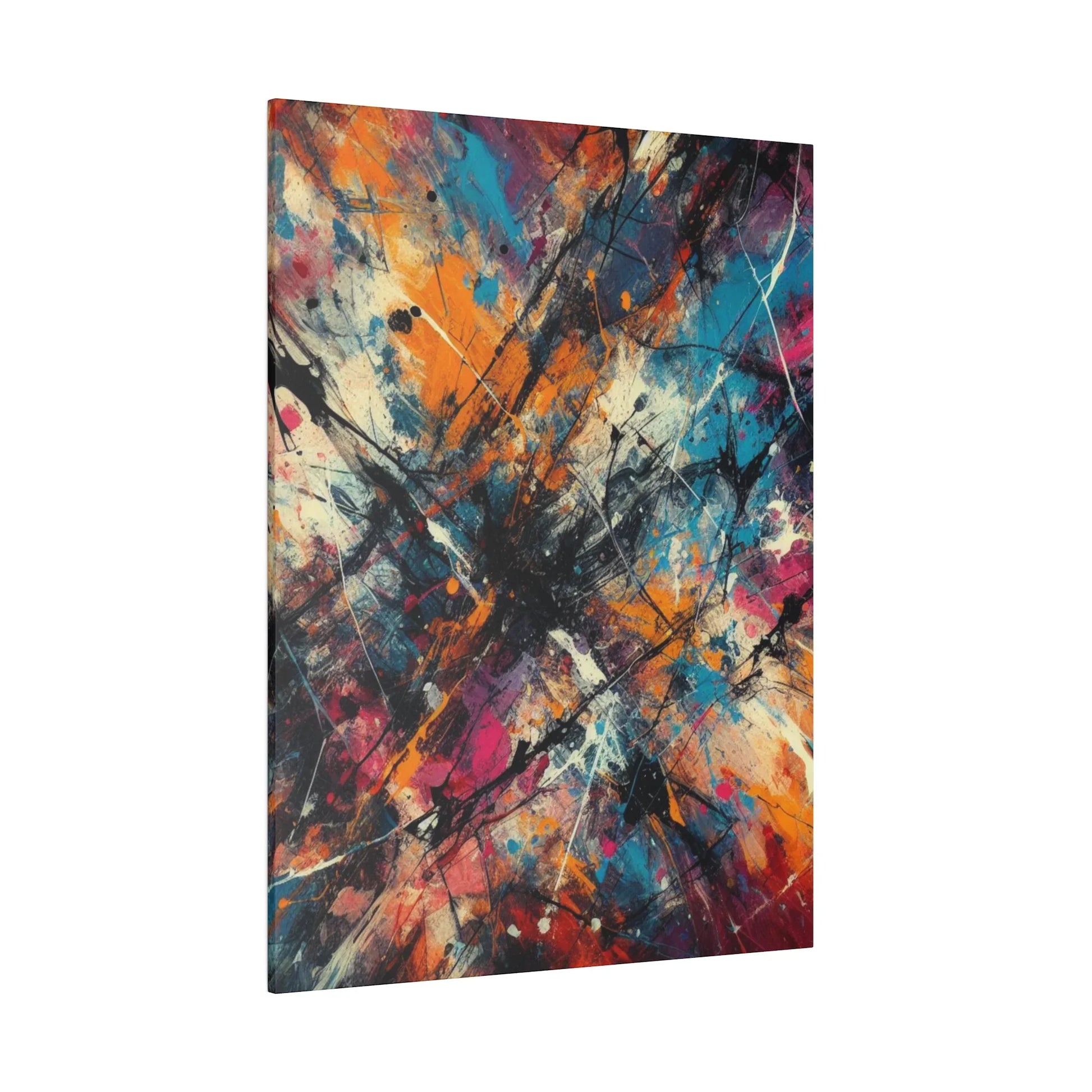 Electric Chaos Abstract Canvas Art Print - Paragon Prints