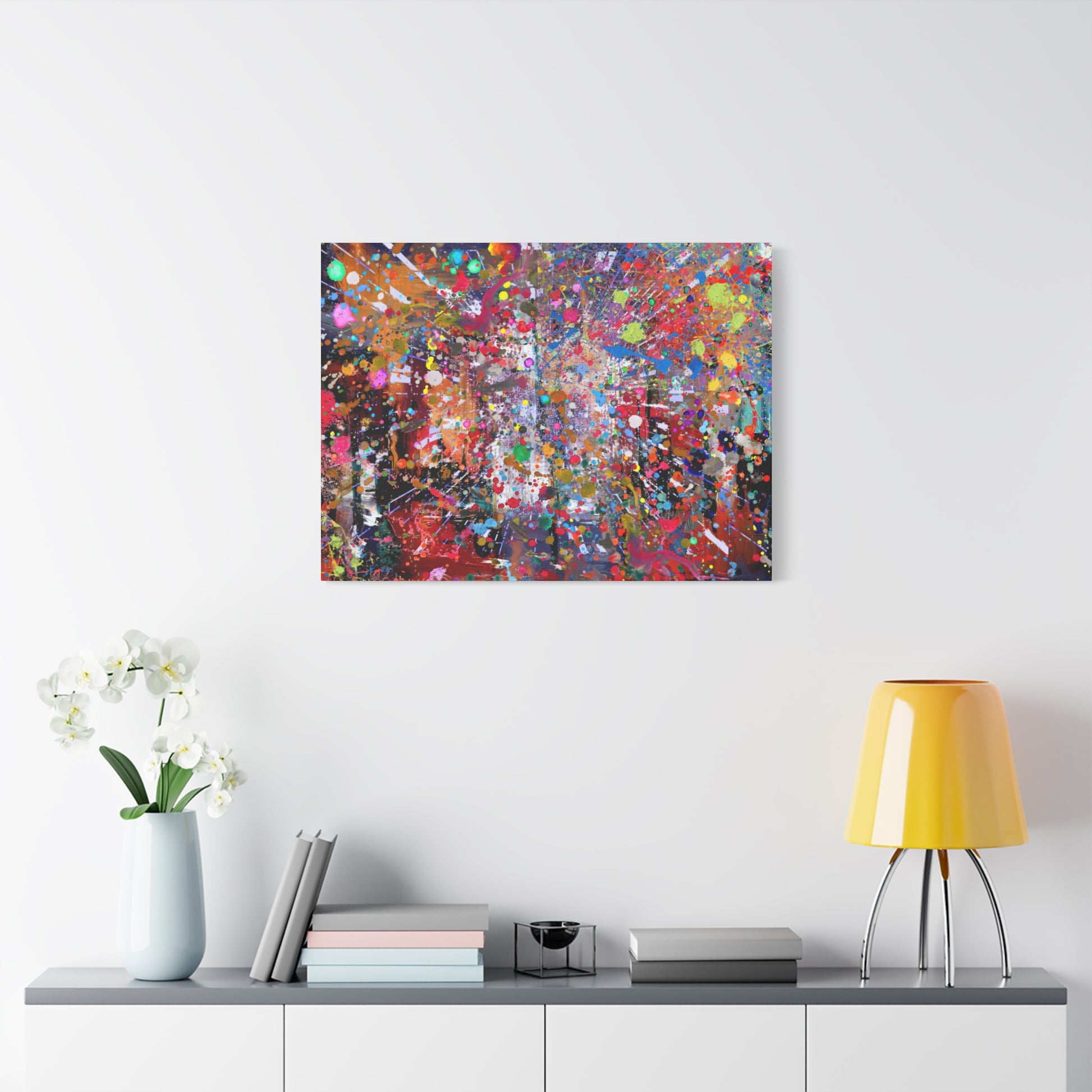 Neon Explosion Abstract Art Canvas Print - Paragon Prints