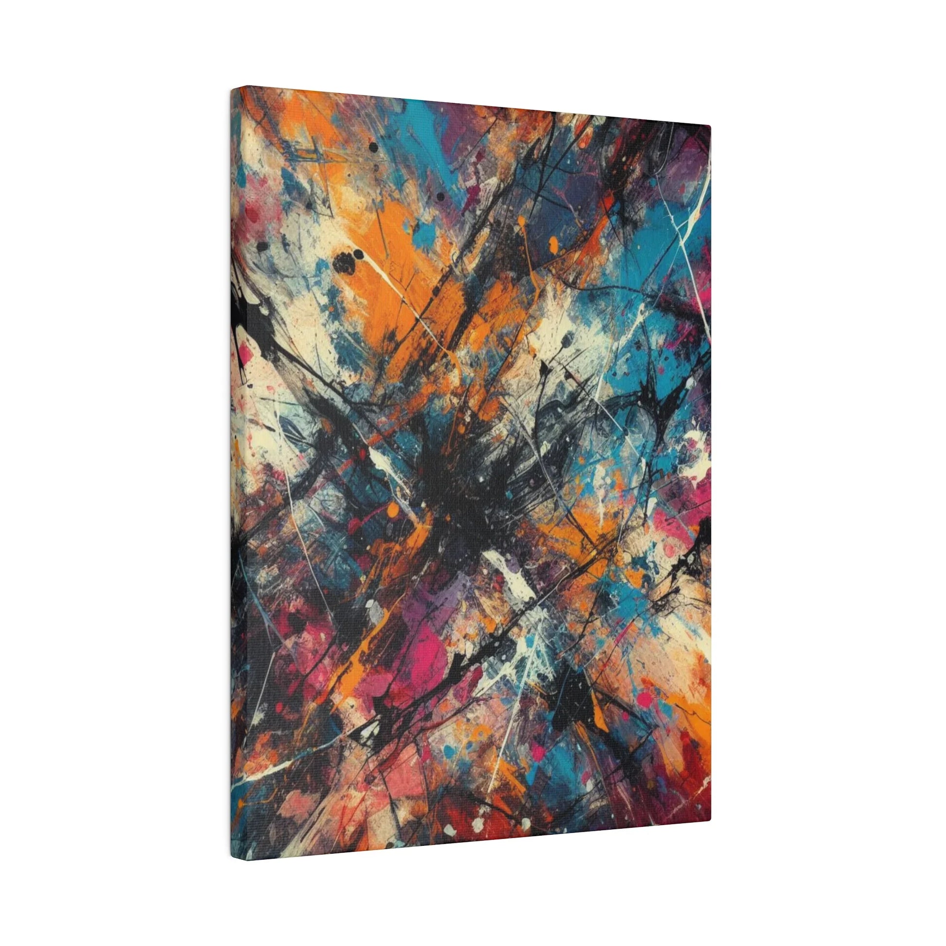 Electric Chaos Abstract Canvas Art Print - Paragon Prints
