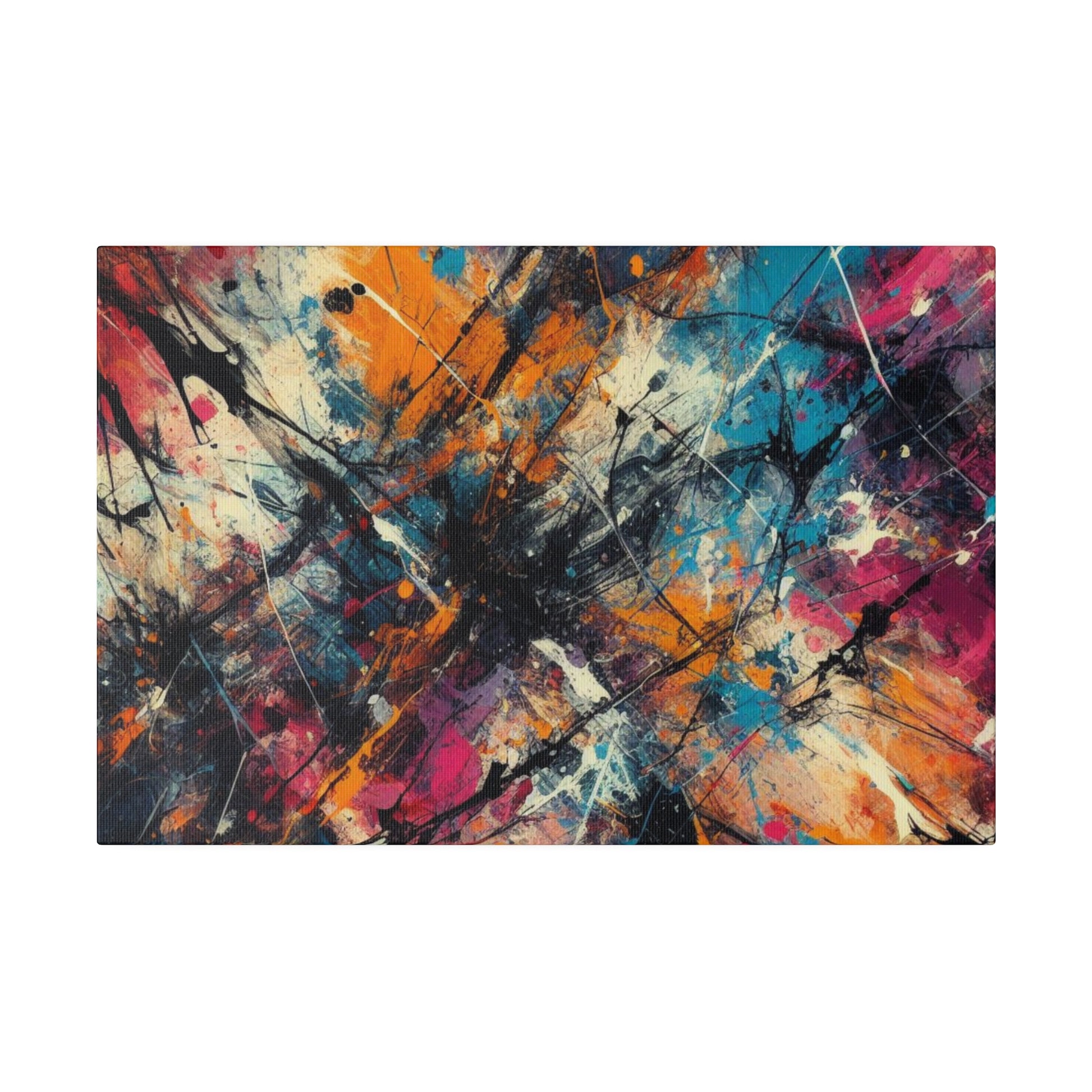 Electric Chaos Abstract Canvas Art Print - Paragon Prints
