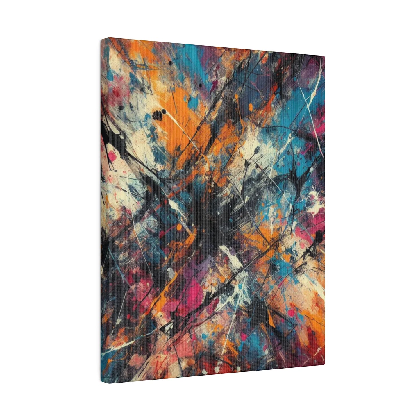 Electric Chaos Abstract Canvas Art Print - Paragon Prints