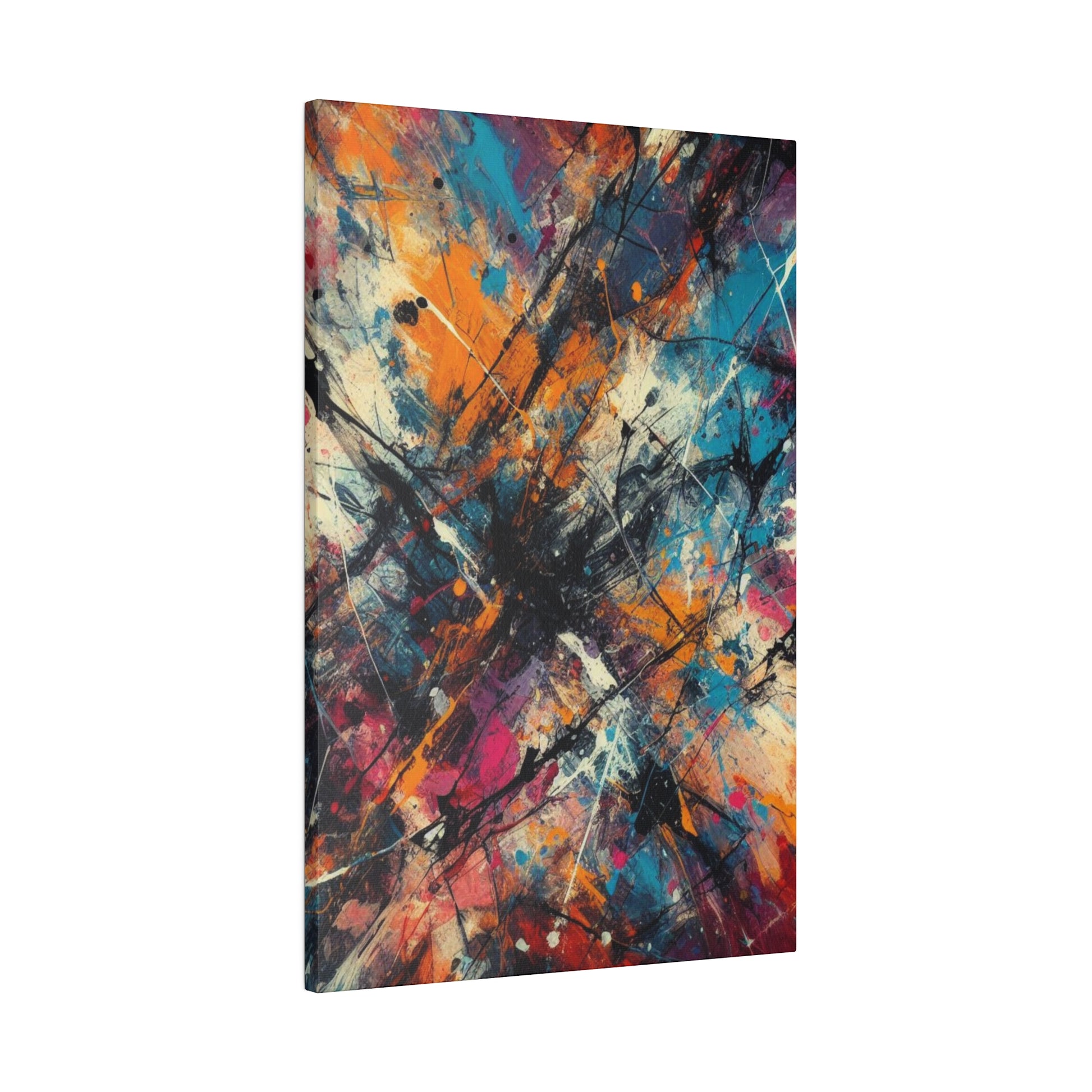 Electric Chaos Abstract Canvas Art Print - Paragon Prints
